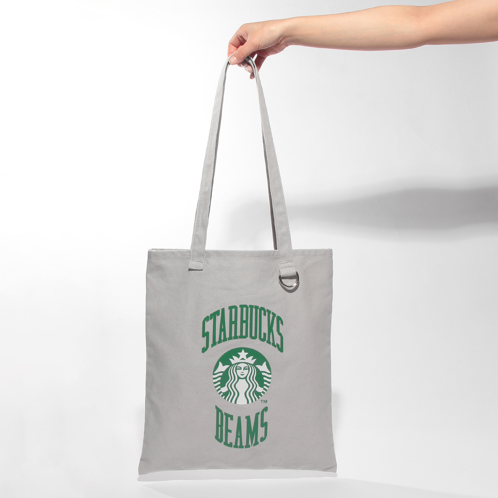 【新品・未開封】STARBUCKS×BEAMS トートバック グレー Starbucks Coffee x BEAMS Tote Bag College Design Gray 35.5 x