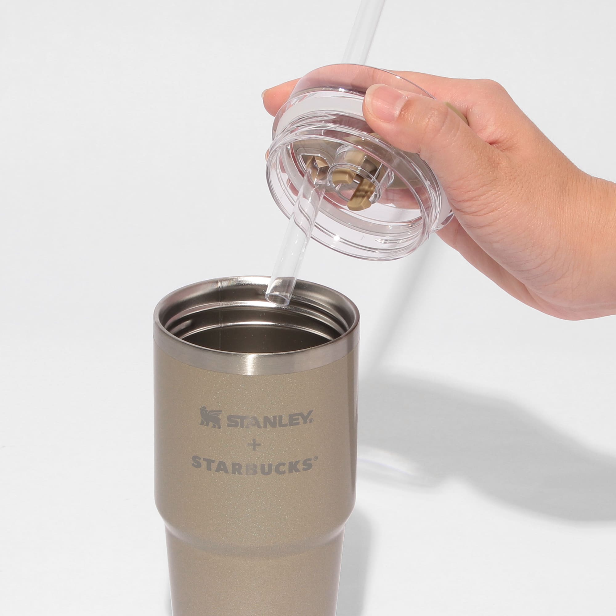 3WAYステンレスタンブラーSTANLEYシャンパンゴールド414ml|タンブラー