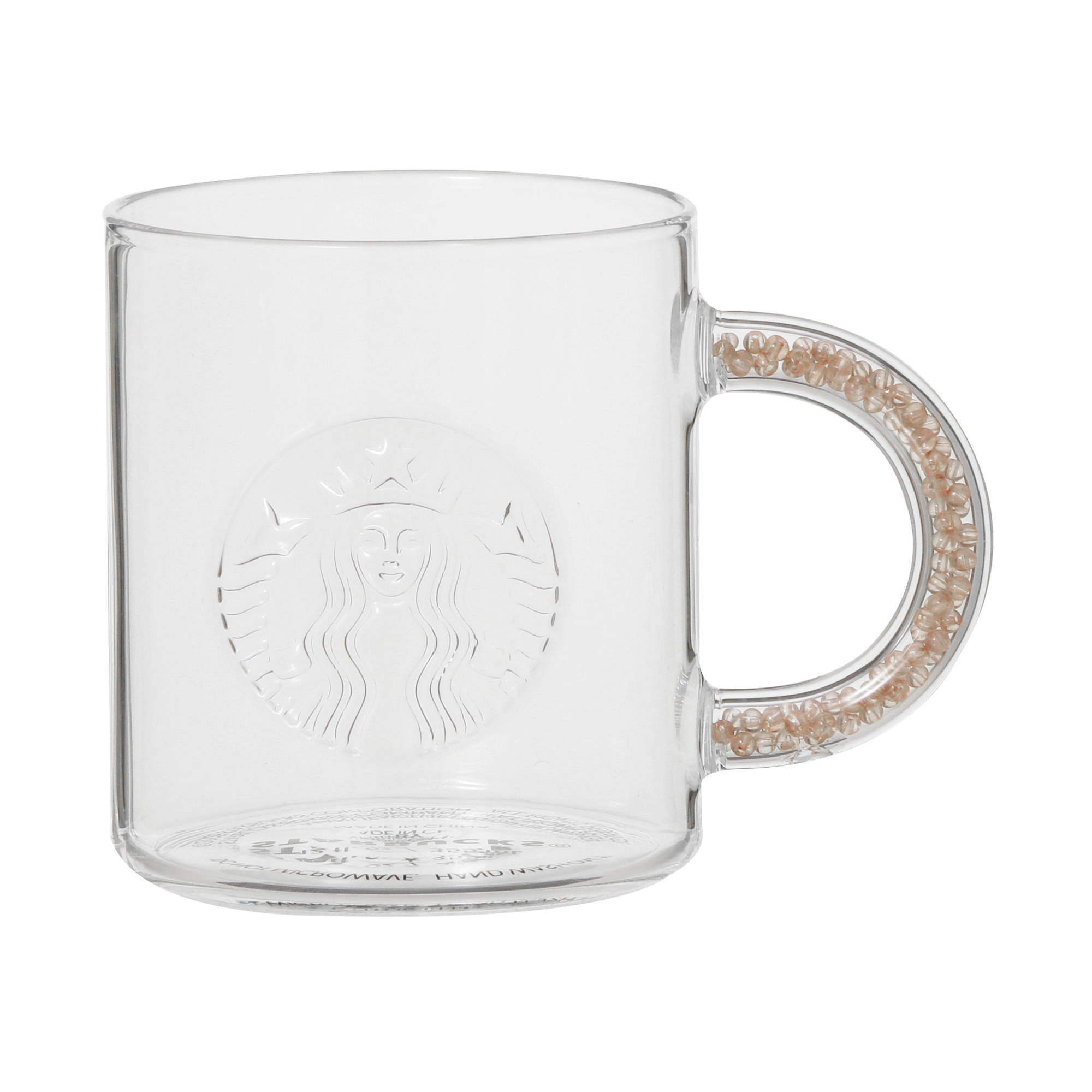 ギフトボックス入りビーズハンドル耐熱グラスマグ355ml|マグカップ|mug