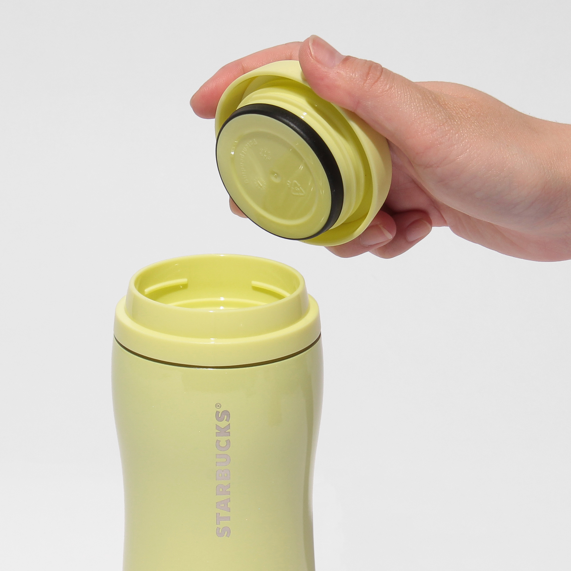 名入れ専用】カーヴドリサイクルステンレスボトルパールイエロー355ml