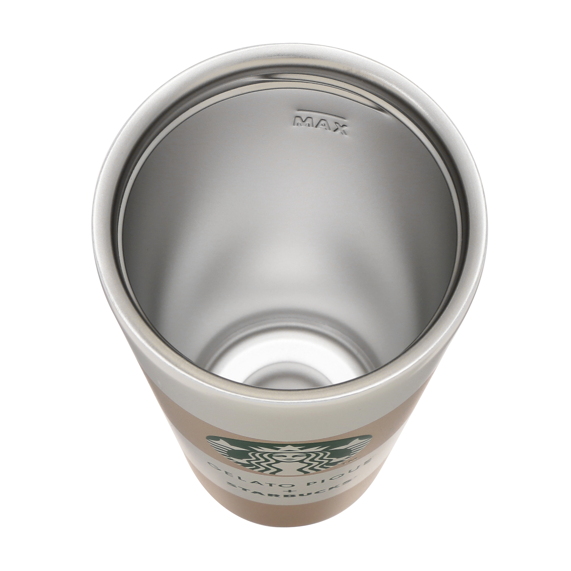 ジェラートピケ×スターバックス ボーダーステンレスTOGOボトル モカベージュ スタバ ジェラートピケ ボーダーステンレスTOGOボトル モカ