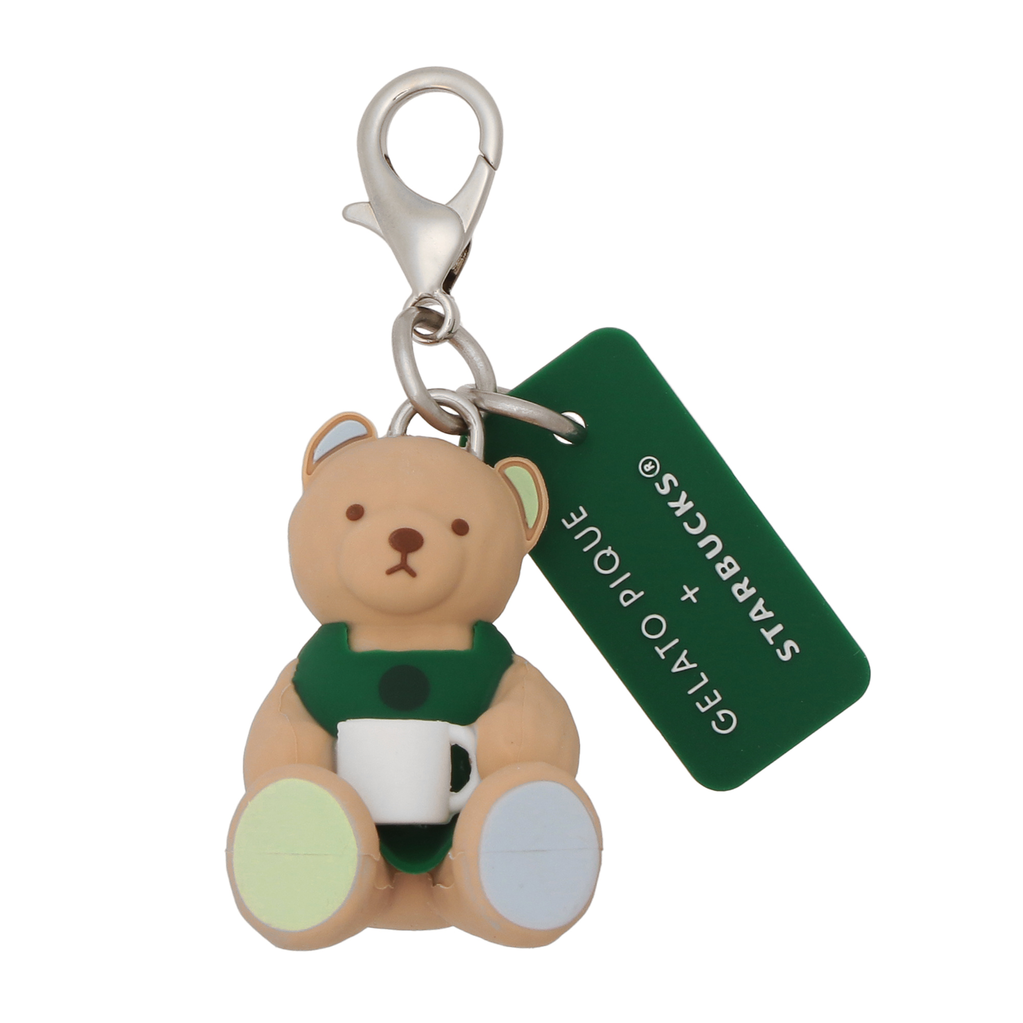 スタバ　ジェラピケ リッドカバーベアチャーム付き ステンレスボトル モカ　未開封 gelato pique リッドカバーベアチャーム付きステンレスボトル