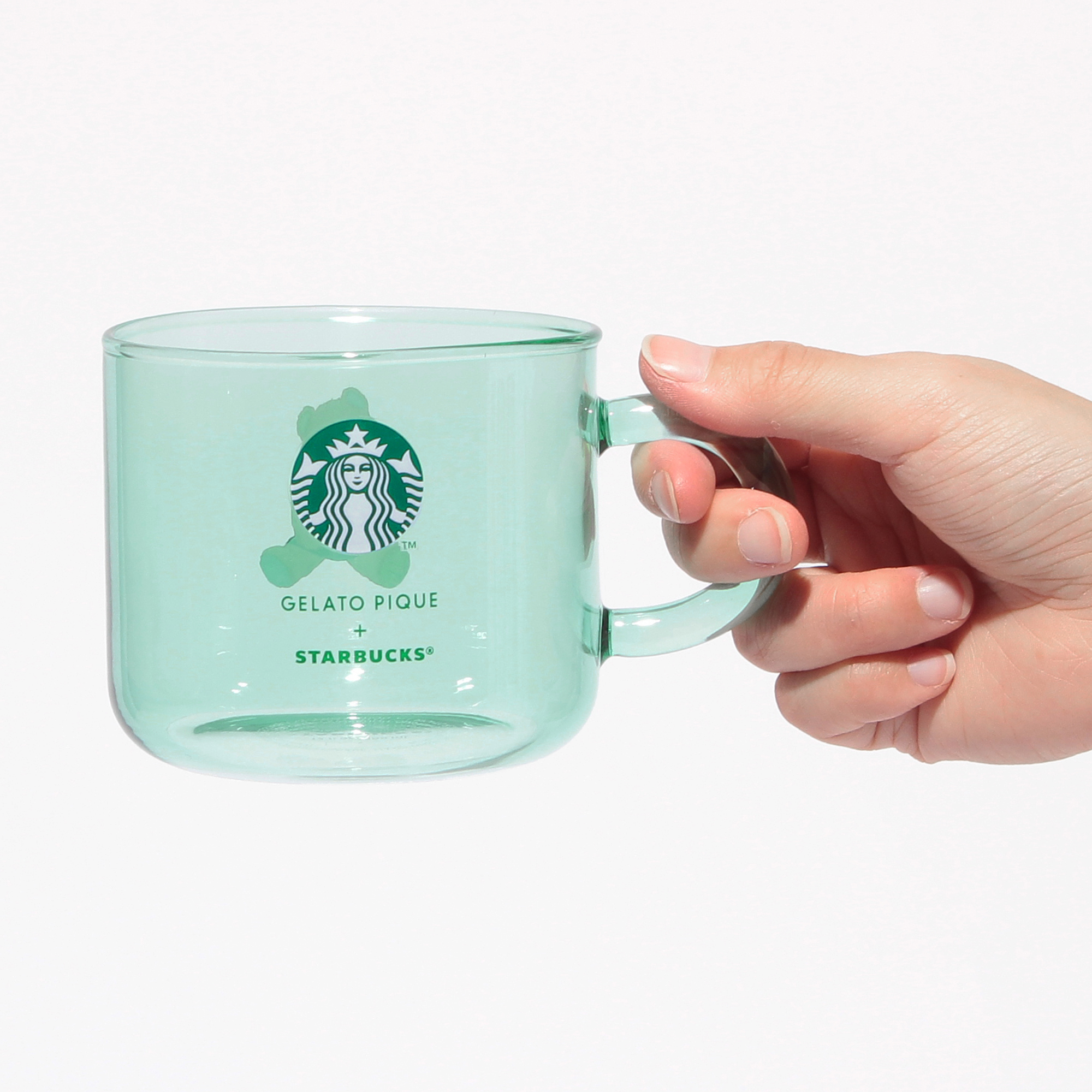 スターバックス　ジェラートピケ　グラスマグ355ml　3色×2セット ✴スターバックス×ジェラートピケ✴グラスマグ✴ソフトピンク