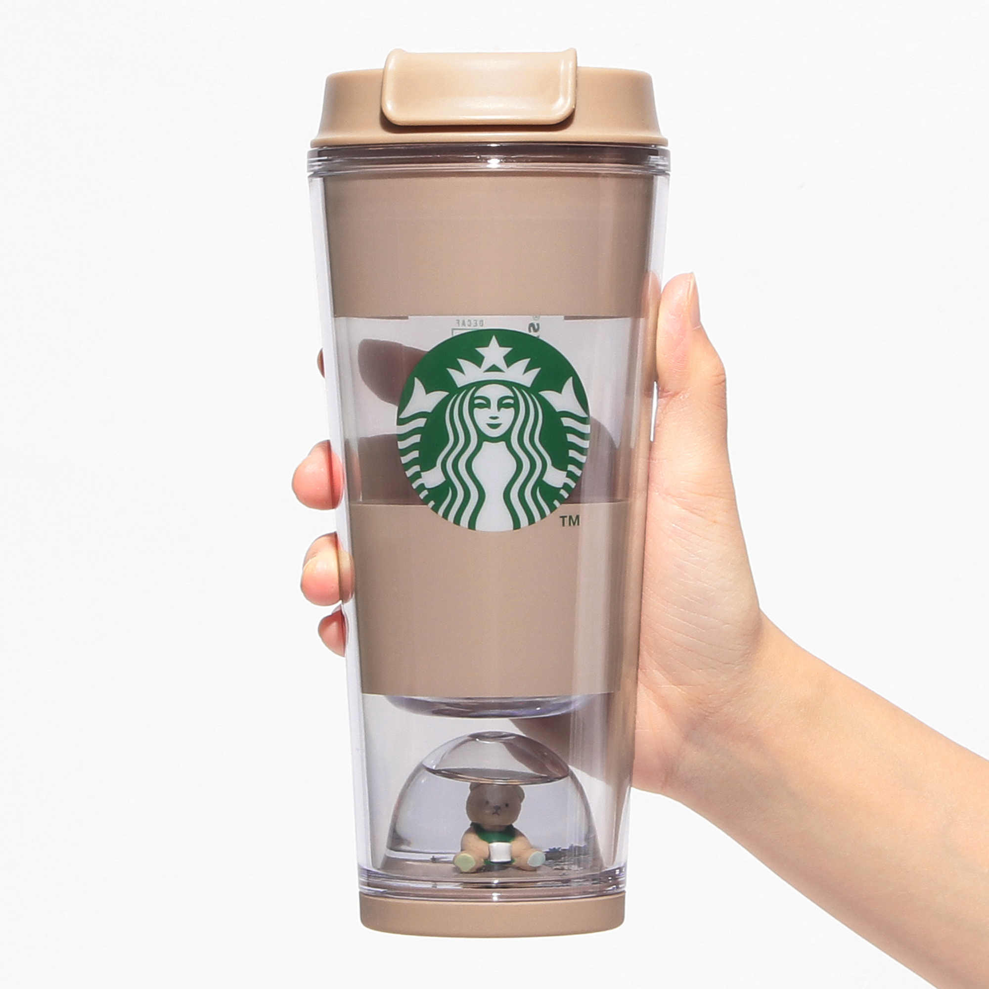 gelato pique ベアスノードームボーダータンブラー モカベージュ