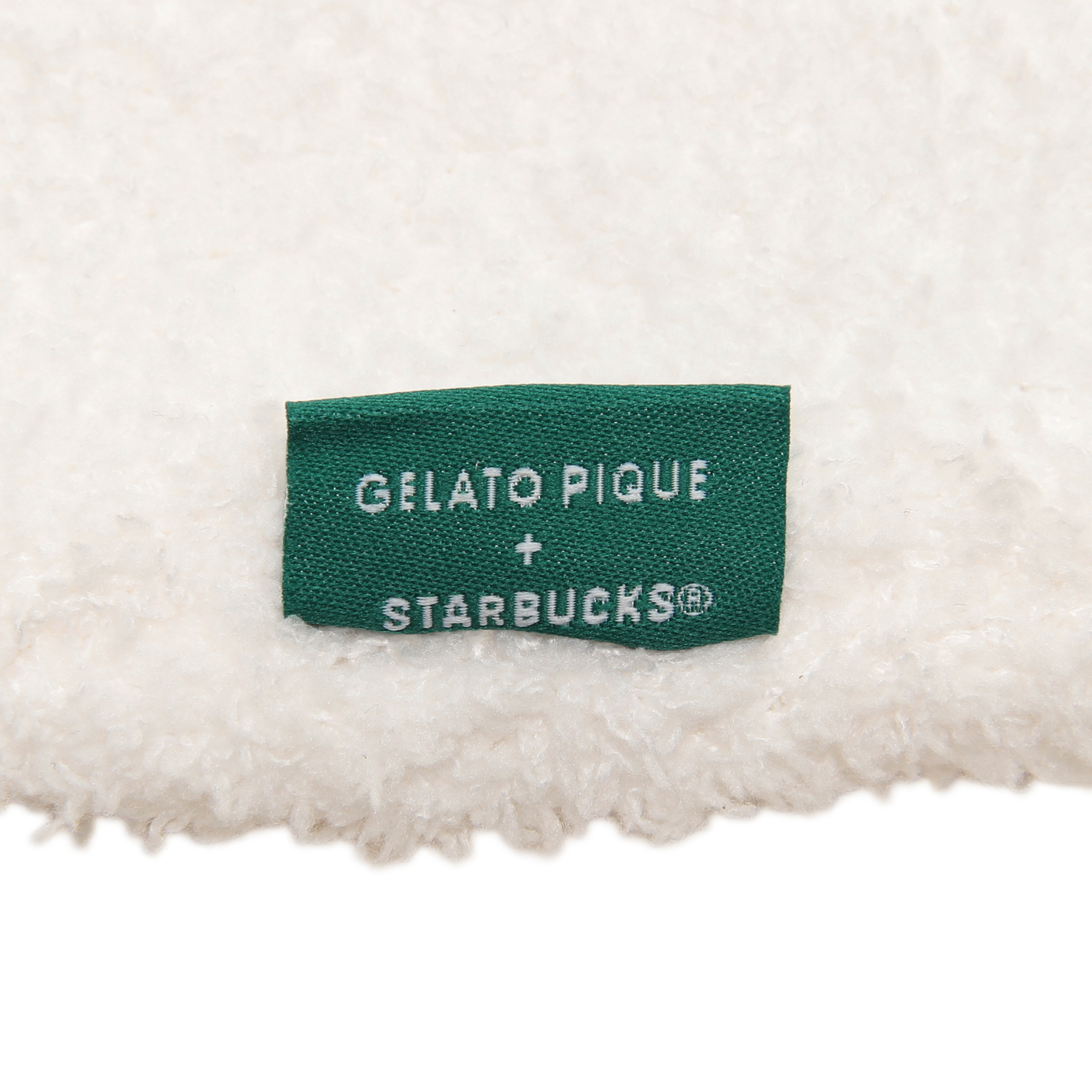 ジェラピケ スタバ パウダーベアジャガードプルオーバー ホワイト モカベージュ スタバ ジェラピケ コラボ パウダーベアジャガードプルオーバー