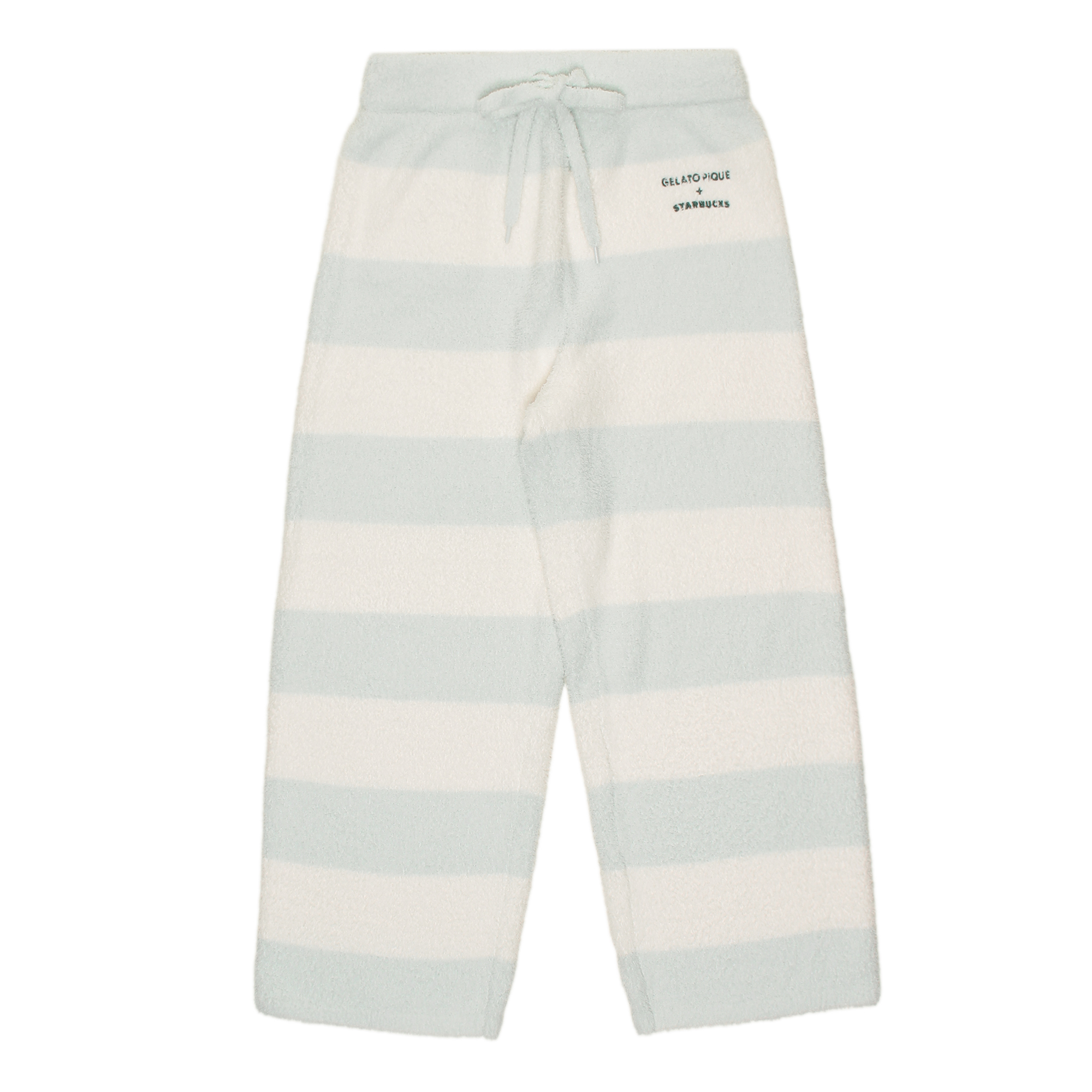 gelato pique パウダーベア刺繍ボーダーロングパンツ ミント