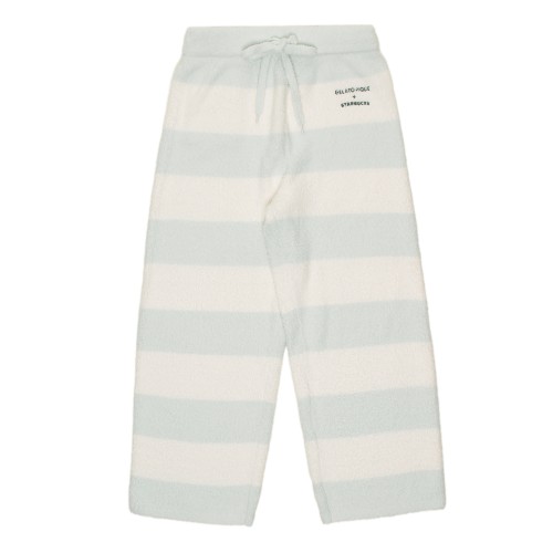 gelato pique パウダーベア刺繍ボーダーロングパンツ ミント