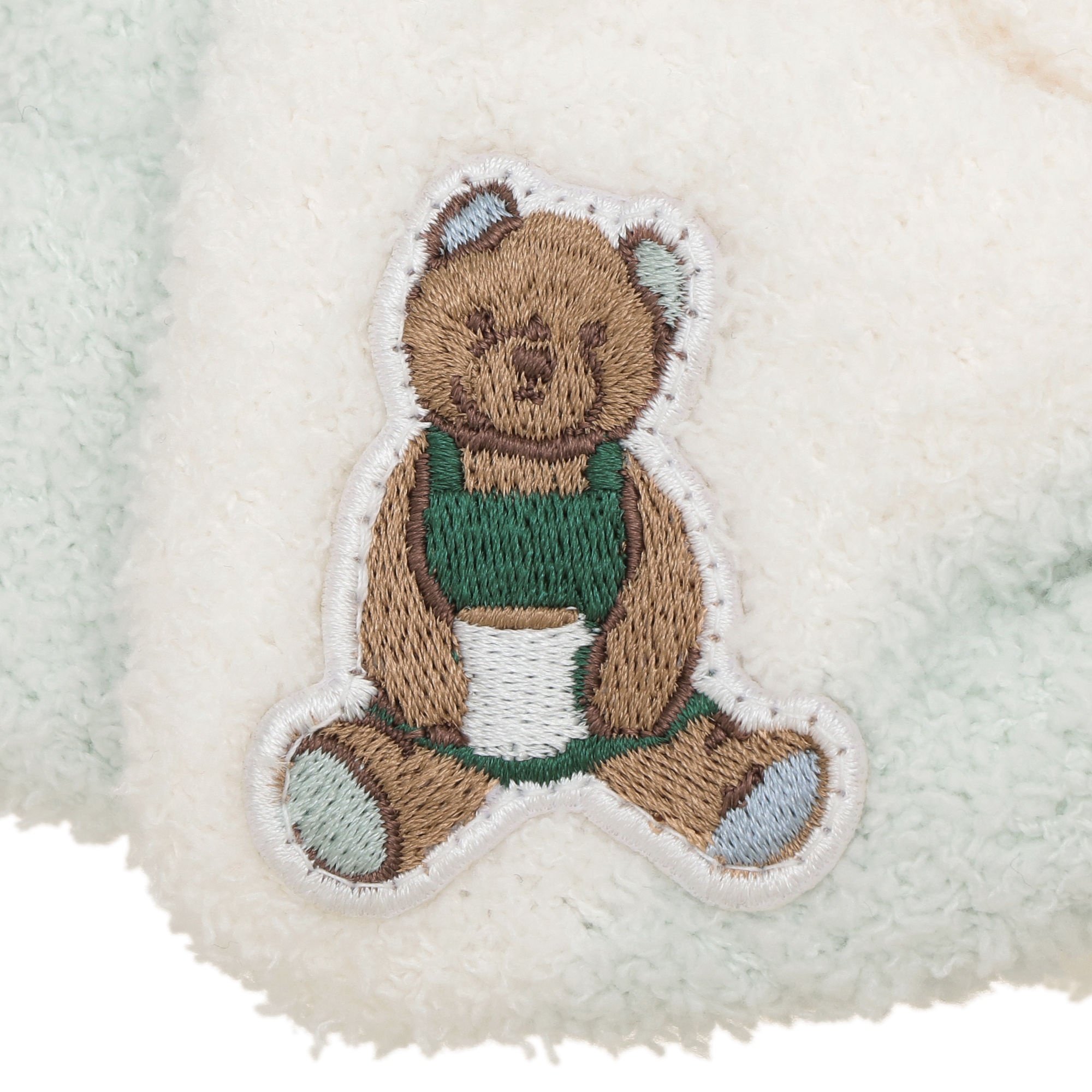 gelato pique パウダーベア刺繍ボーダーヘアバンド ミント