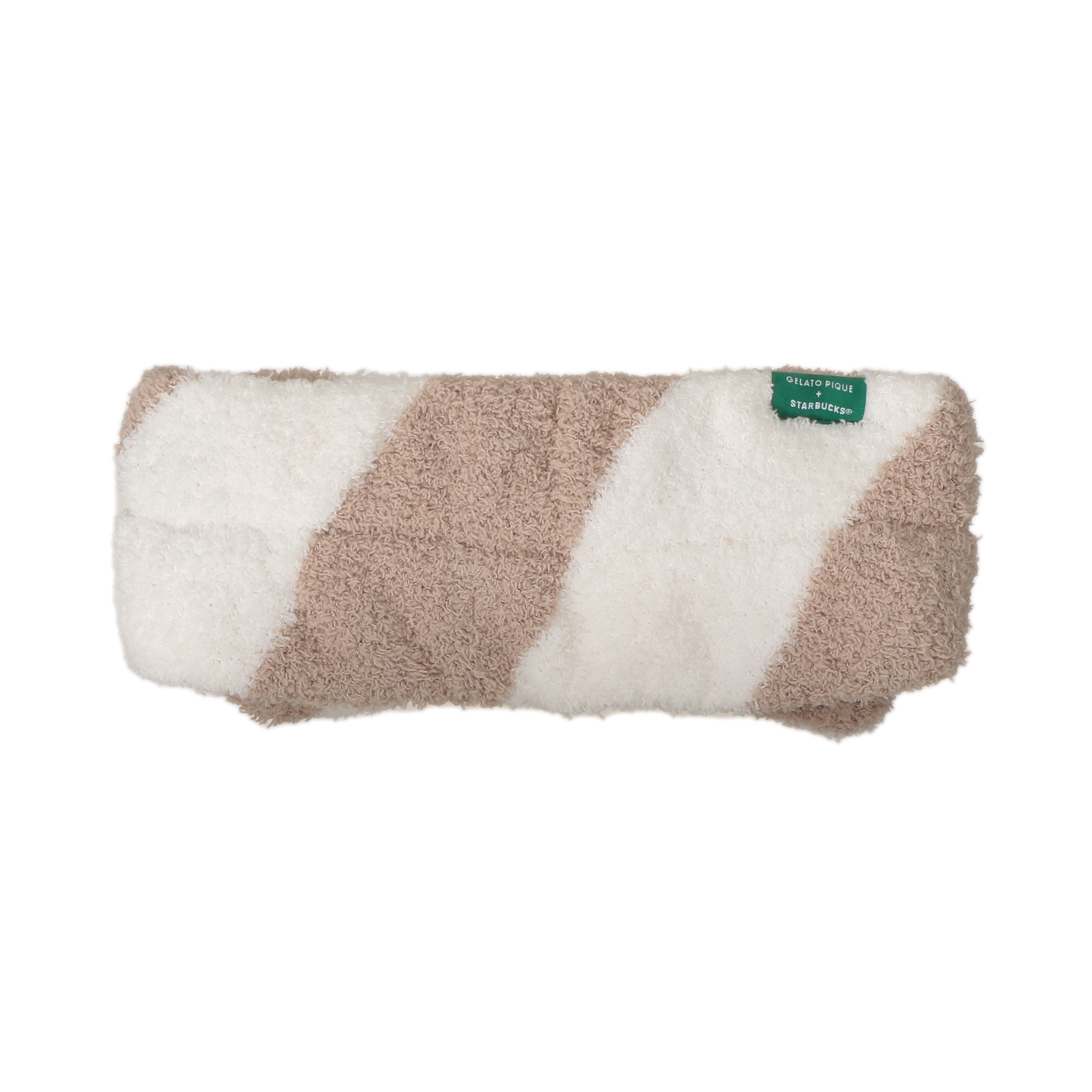 gelato pique パウダーベア刺繍ボーダーロングパンツ モカベージュ gelato pique パウダーベア刺繍ボーダーロングパンツ モカ