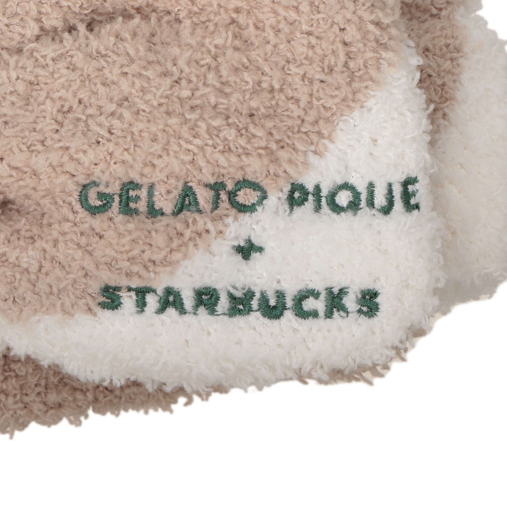 gelato pique パウダーベア刺繍ボーダーロングパンツ モカベージュ gelato pique パウダーベア刺繍ボーダーロングパンツ モカ