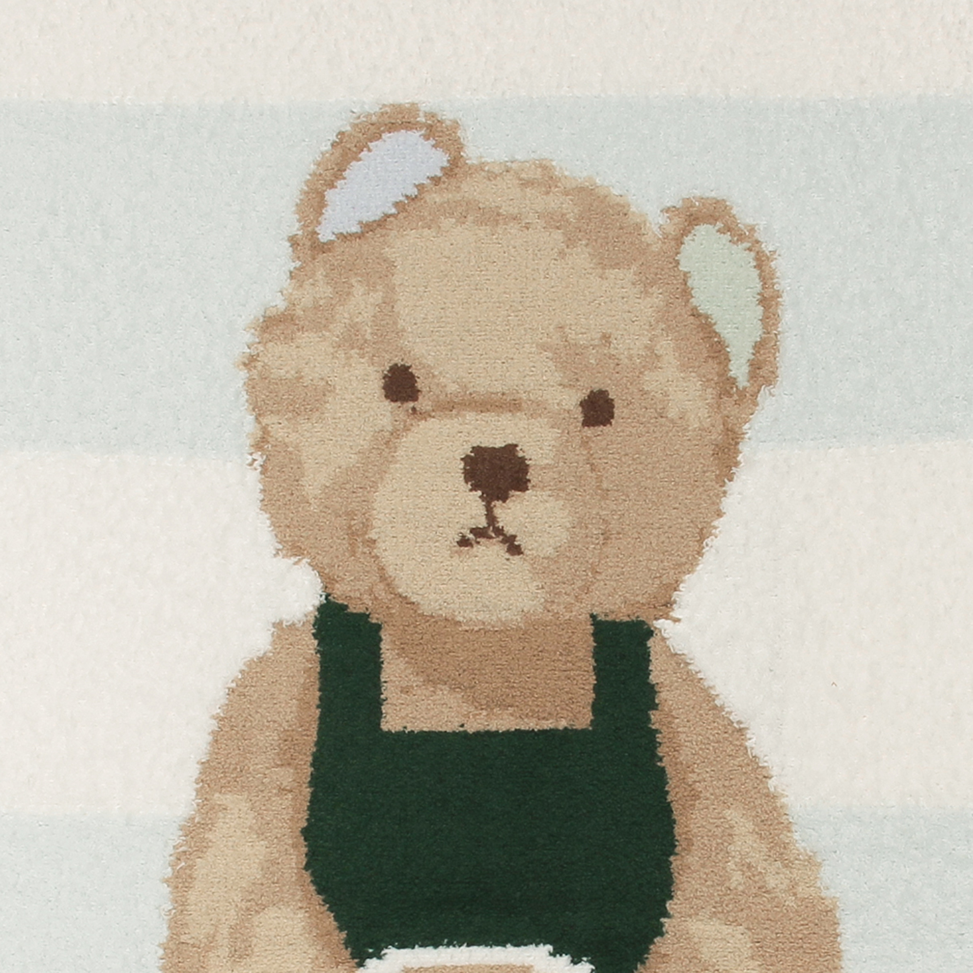 【未使用】ジェラピケ パウダーベアジャガードボーダーブランケット ミントグリーン 4524785600973_3.jpg