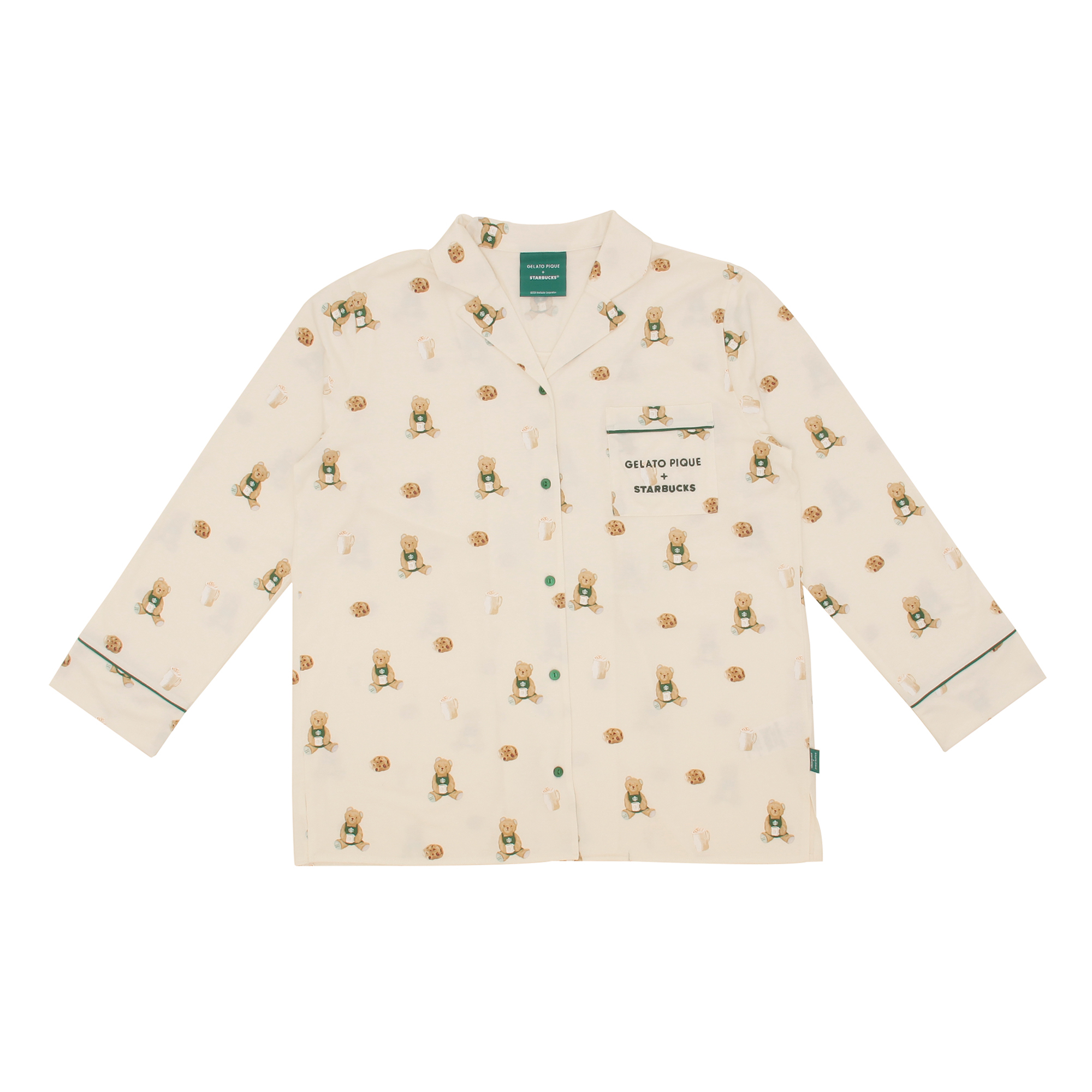 スターバックス　gelato pique ベア柄　カットソーシャツ アイボリー 4524785601017_1.jpg