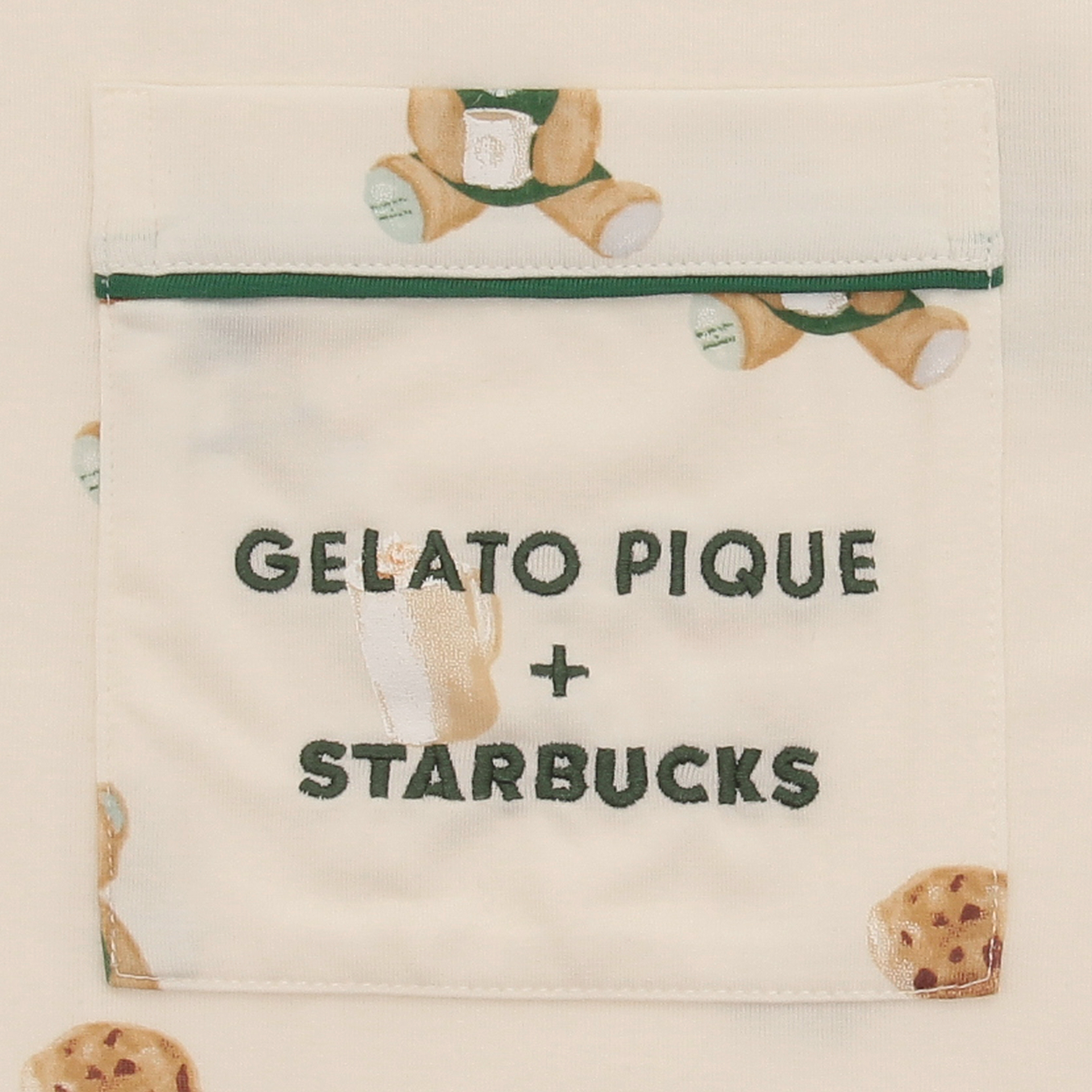 スターバックス gelato pique ベア柄カットソーシャツ パンツ ☆スターバックス×ジェラートピケ ベア柄カットソーシャツ