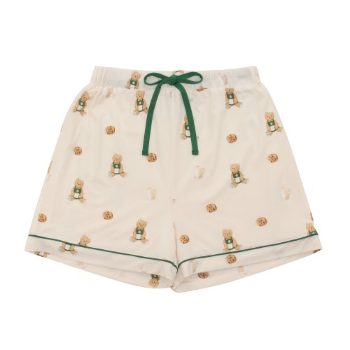 [9月29日オンラインストア発売]gelato pique ベア柄カットソーショートパンツ アイボリー