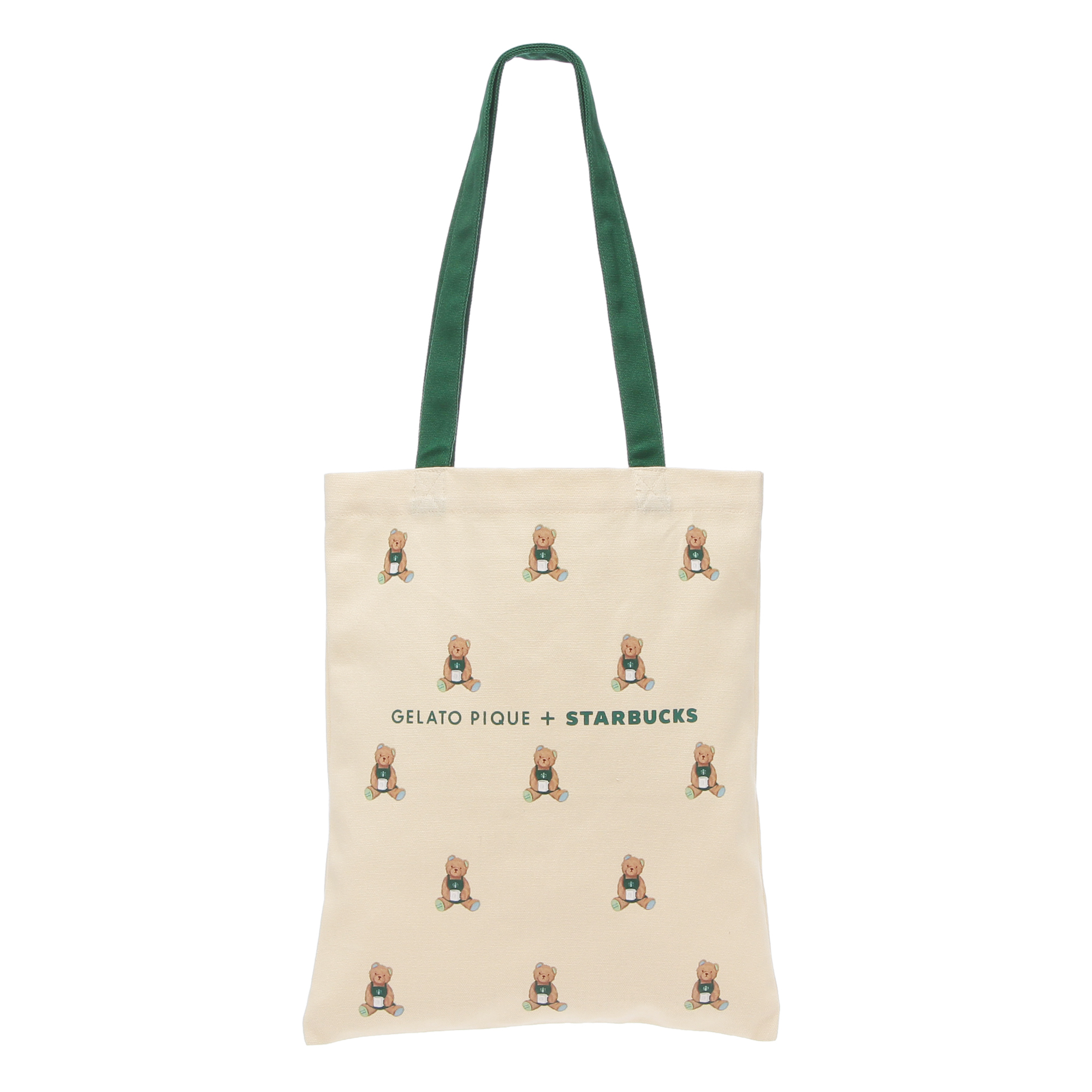 スターバックス ジェラートピケ コラボ ベア柄ポーチ アイボリー 4524785601062_1.jpg