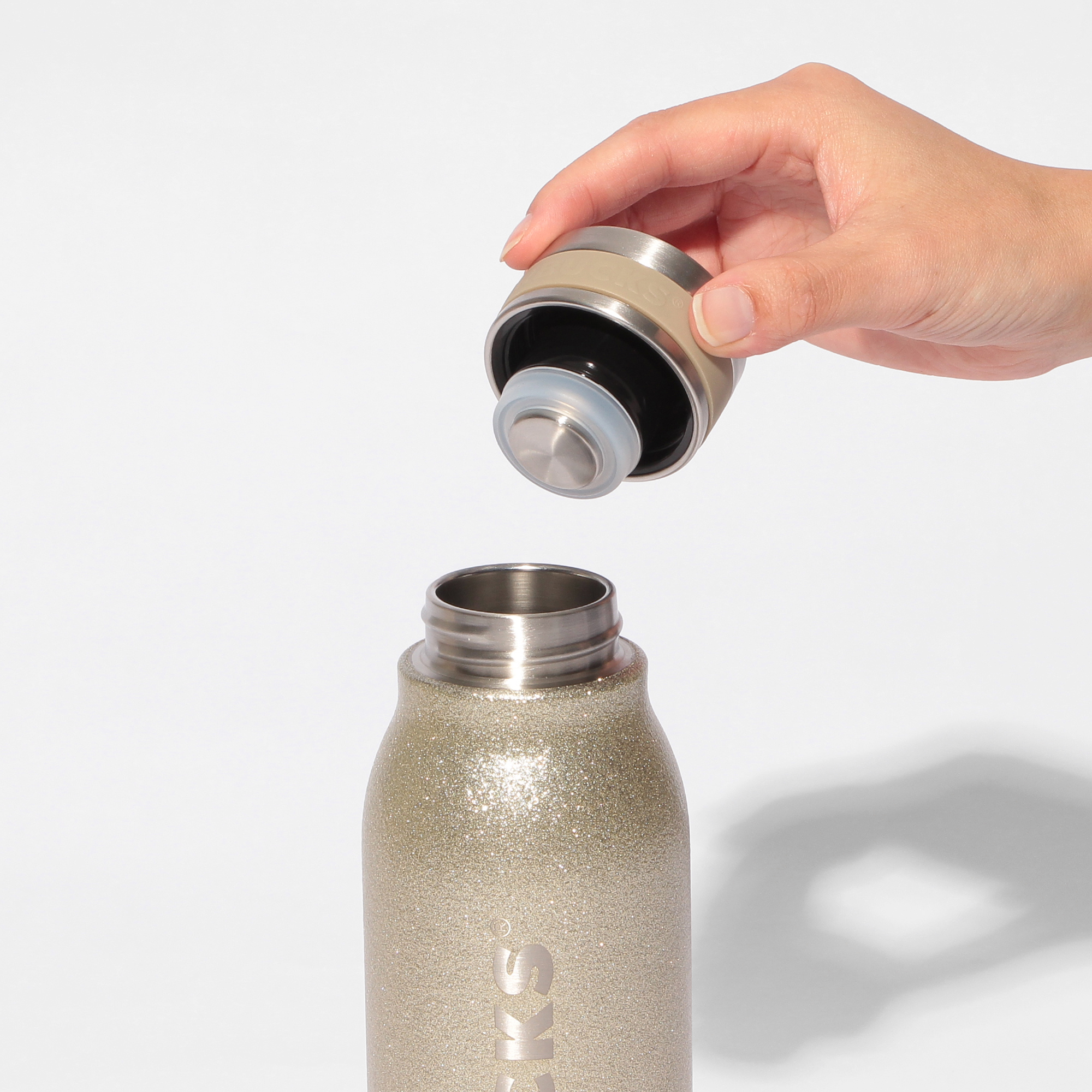 ステンレスボトルグリッターシャンパンゴールド444ml|ボトル|bottle
