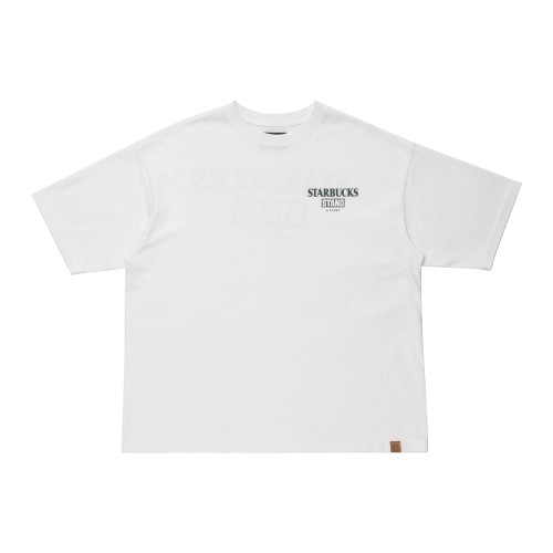 [9月12日10時オンラインストア発売]STARBUCKS STAND by BEAMS LOGO S/S Tシャツ ホワイト