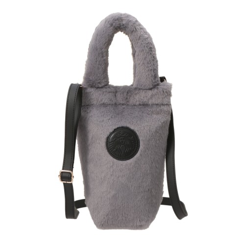 ボトルショルダーバッグファーグレー