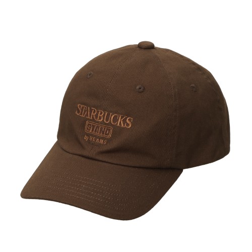 [9月12日10時オンラインストア発売]STARBUCKS STAND by BEAMS 6P LOGO キャップ ブラウン