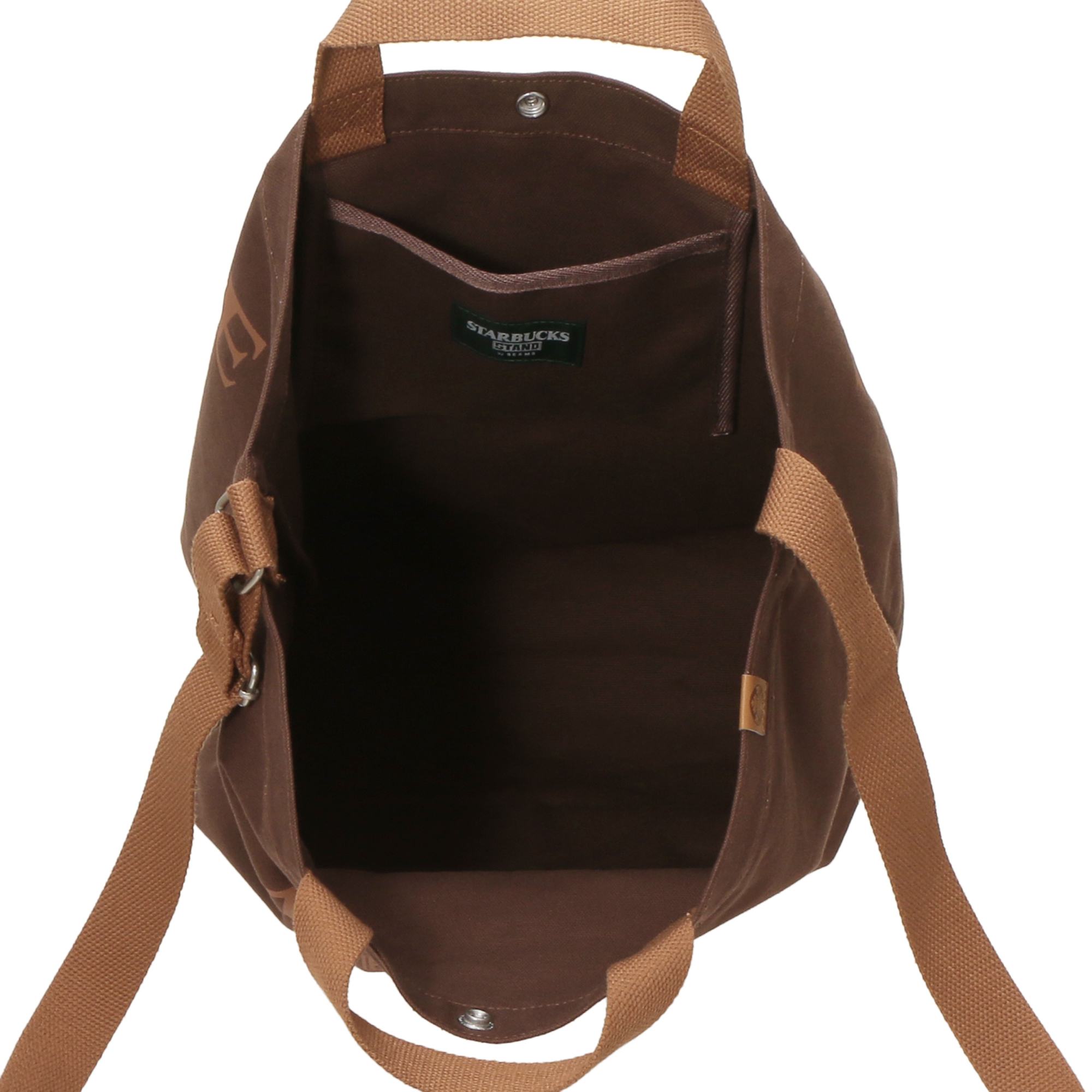 STARBUCKS STAND by BEAMS キャンバス LOGO トート ブラウン|グッズ