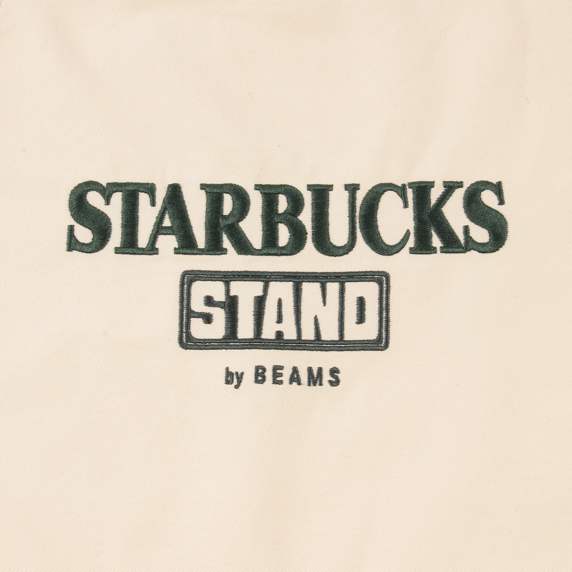 STARBUCKS STAND by BEAMS LOGO ユーティリティ エプロン オフホワイト