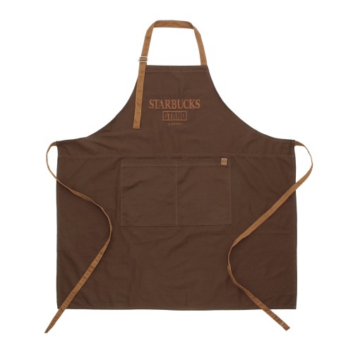 [9月12日10時オンラインストア発売]STARBUCKS STAND by BEAMS LOGO ユーティリティ エプロン ブラウン
