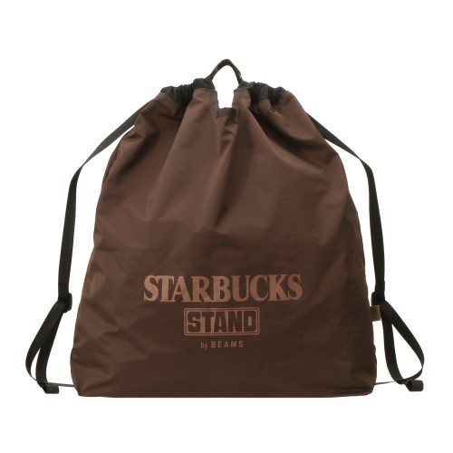 [9月12日10時オンラインストア発売]STARBUCKS STAND by BEAMS 2Way ナップサック ブラウン