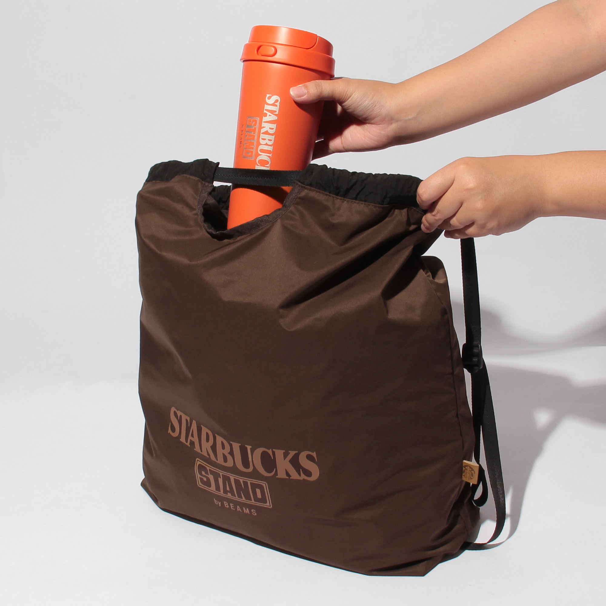 STARBUCKS STAND by BEAMS 2Way ナップサック ブラウン|グッズ|goods