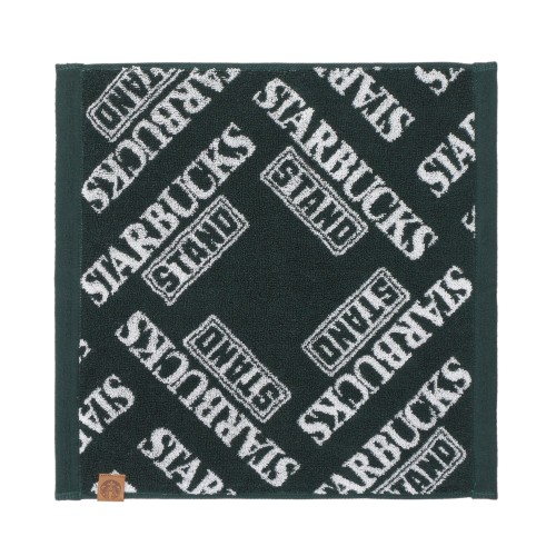 [9月12日10時オンラインストア発売]STARBUCKS STAND by BEAMS LOGO ハンドタオル グリーン