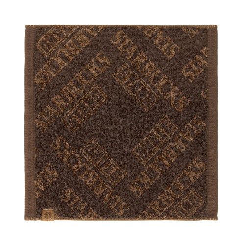 [9月12日10時オンラインストア発売]STARBUCKS STAND by BEAMS LOGO ハンドタオル ブラウン