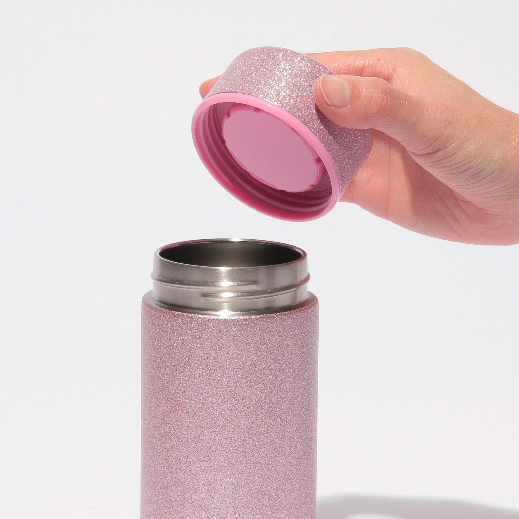 バレンタイン2026ステンレスボトルグリッターピンク355ml|ボトル