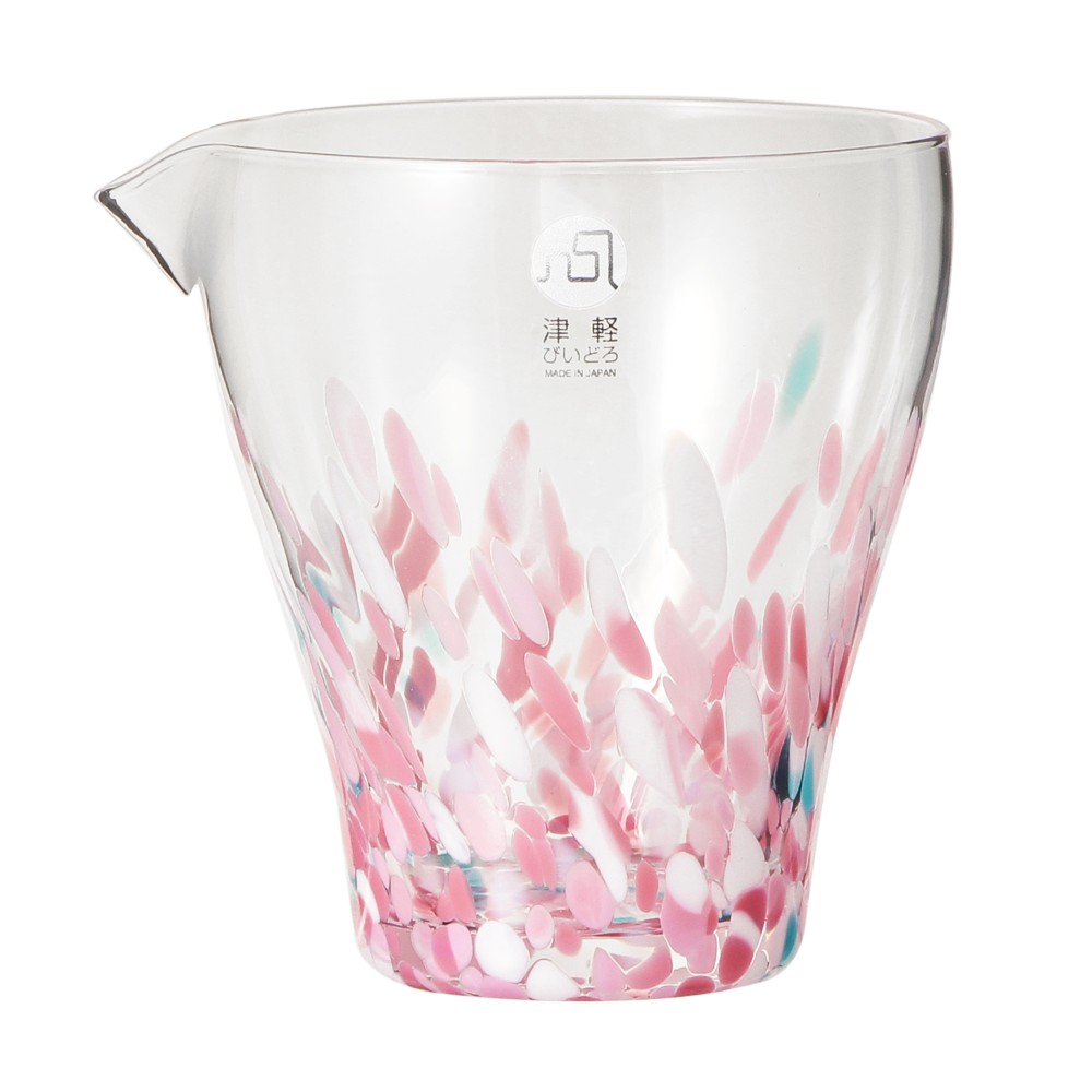 JIMOTO Made+ 津軽びいどろ 片口 昼桜 230ml|マグカップ|mug