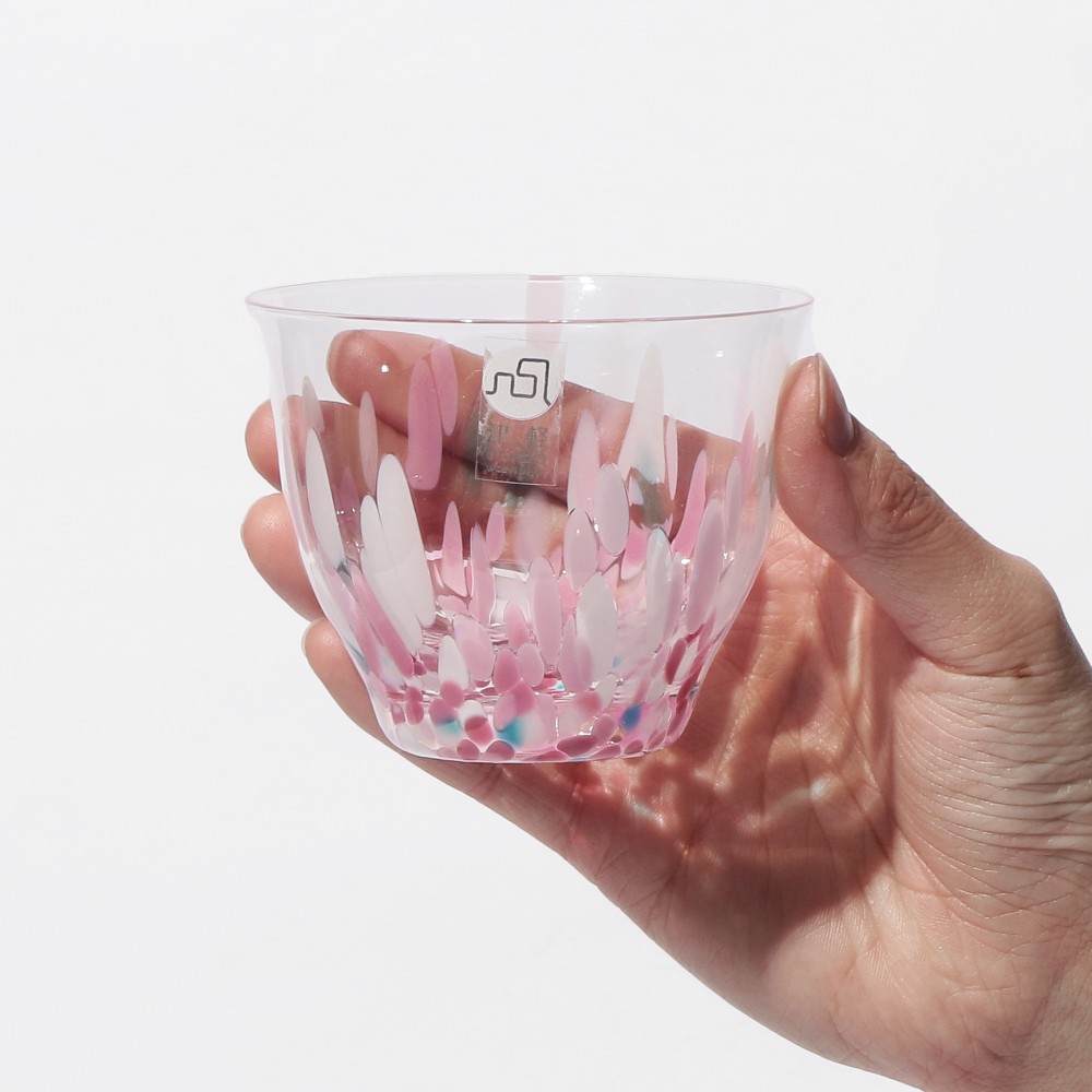 JIMOTO Made+ 津軽びいどろ ミニグラス 昼桜 135ml|マグカップ|mug