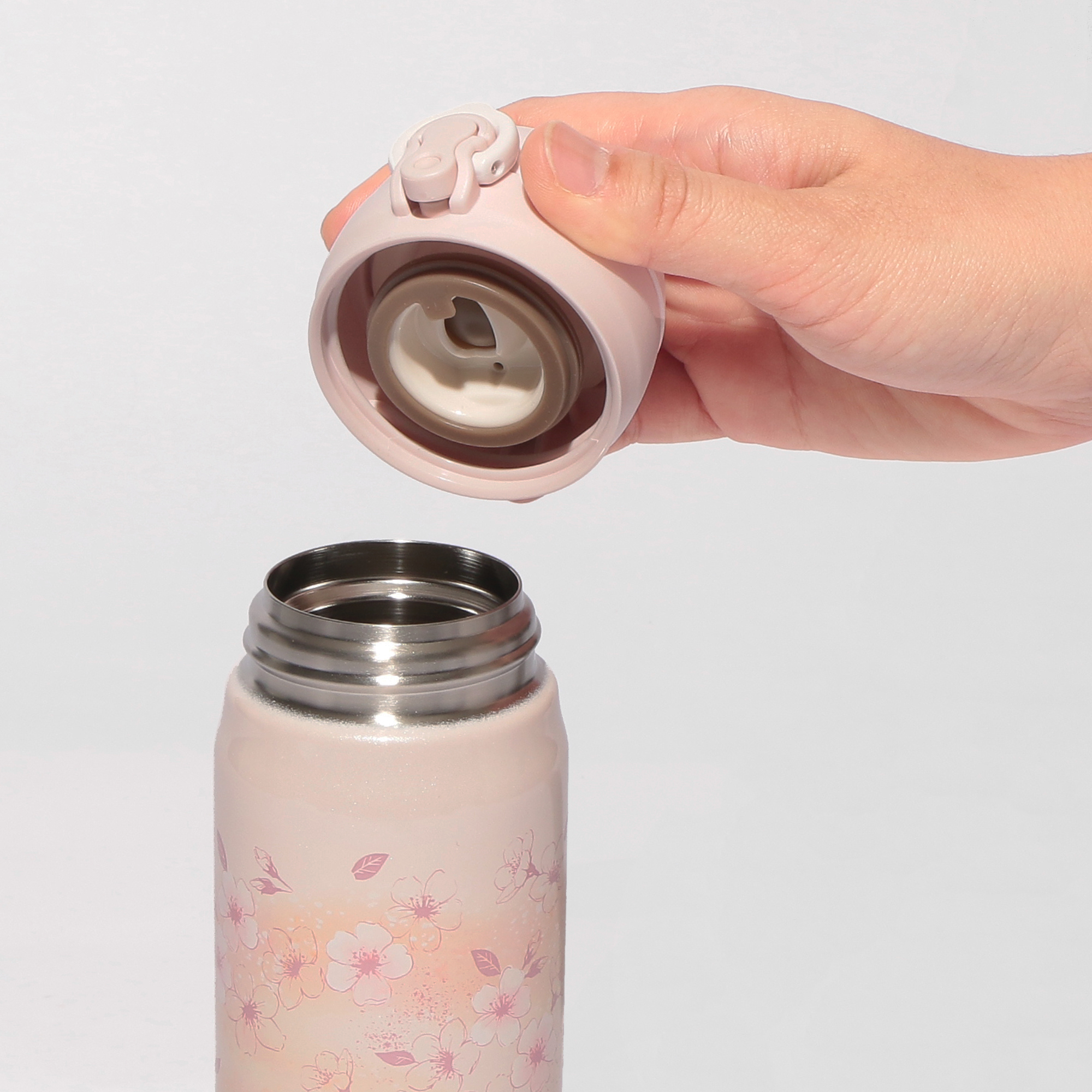 SAKURA2026ハンディーステンレスボトルピンクベージュ500ml|ボトル