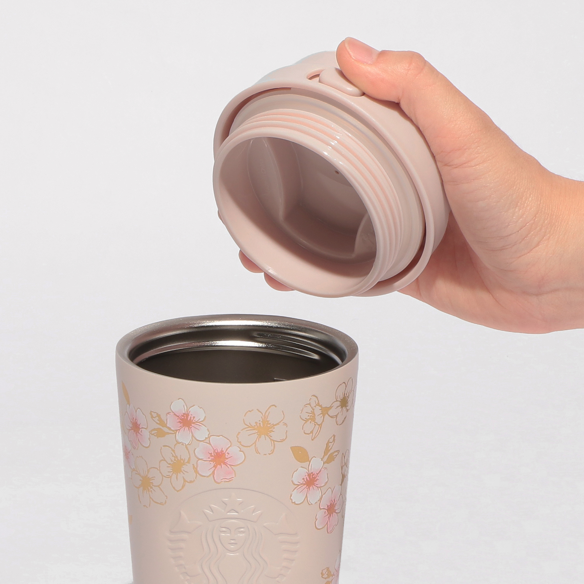 SAKURA2026ステンレスTOGOボトルピンクベージュ＆ゴールド473ml|ボトル