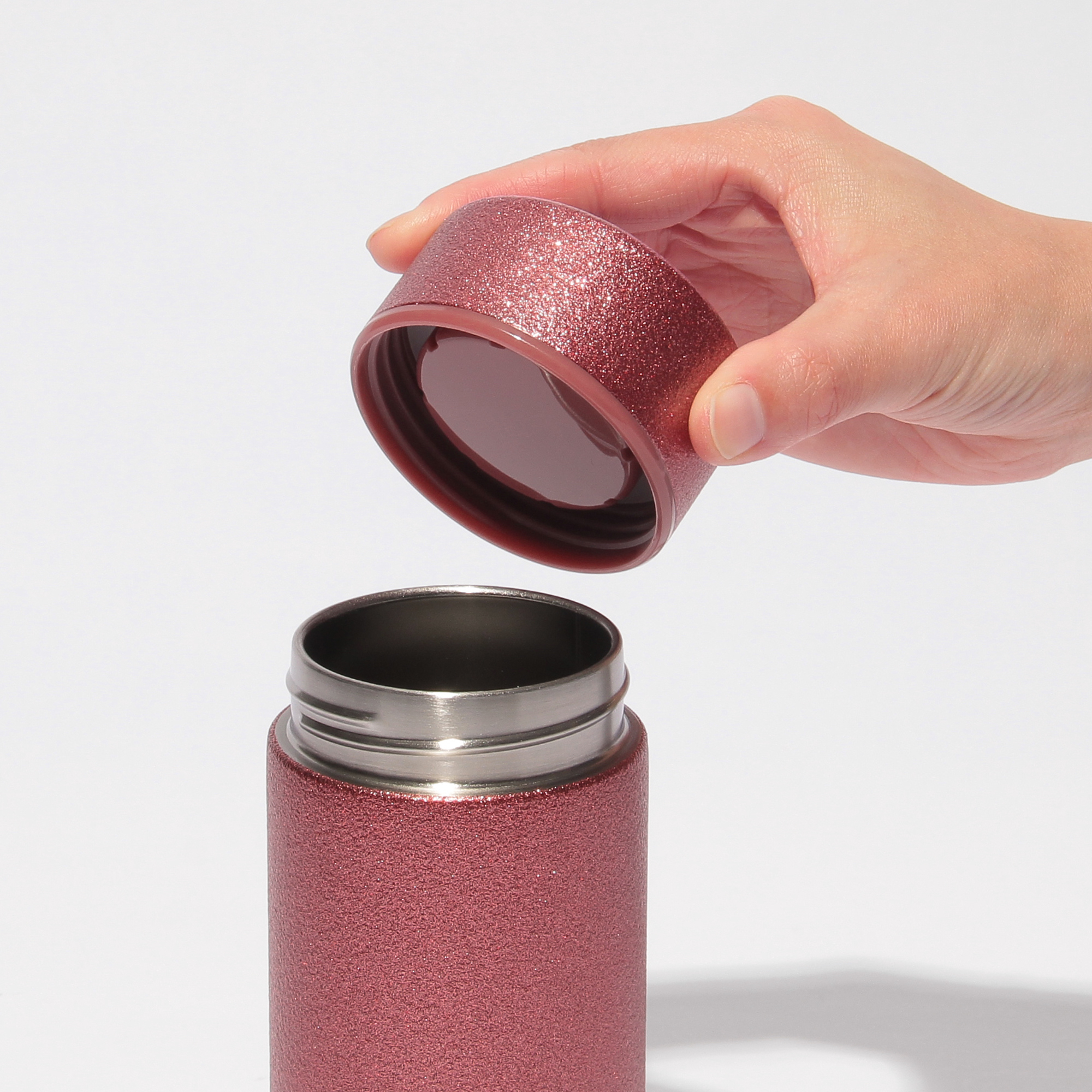 バレンタイン2026ステンレスボトルグリッターレッド355ml|ボトル