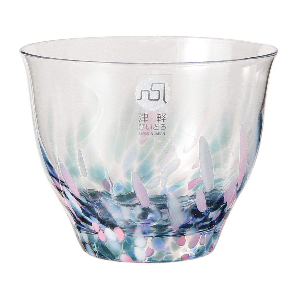 JIMOTO Made+ 津軽びいどろ ミニグラス 夜桜 135ml|マグカップ|mug