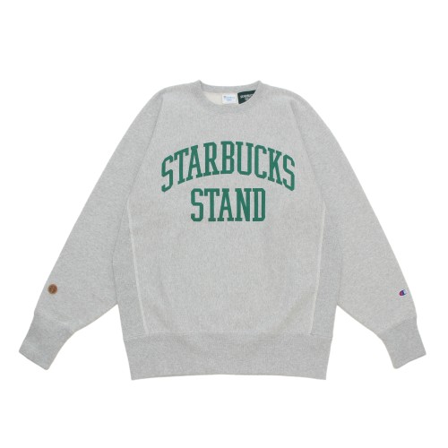 [11月21日10時発売]STARBUCKS STAND by BEAMS Champion リバースウィーブ®スウェット グレー