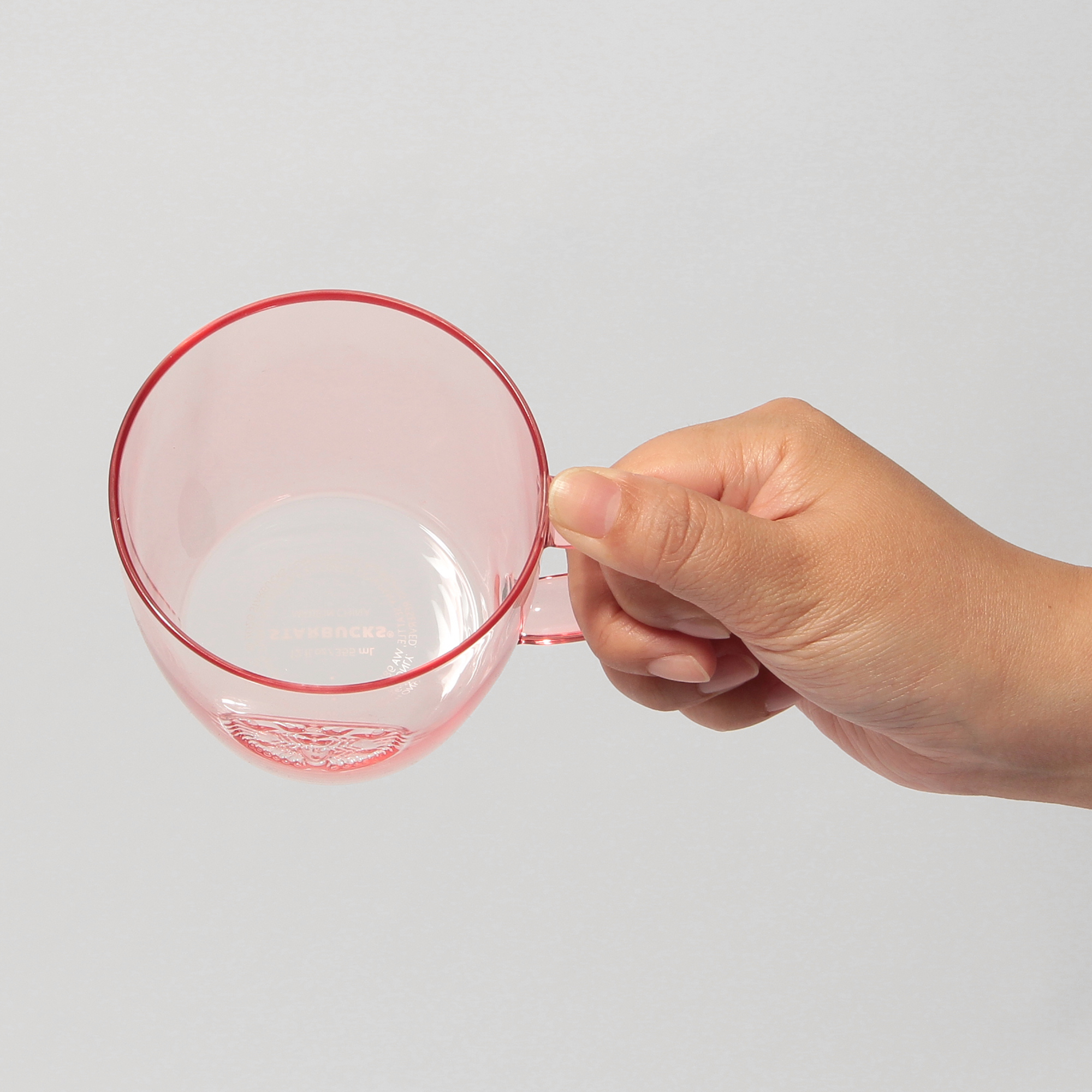 ギフトボックス入り耐熱グラスロゴマグピンクベージュ355ml|マグカップ