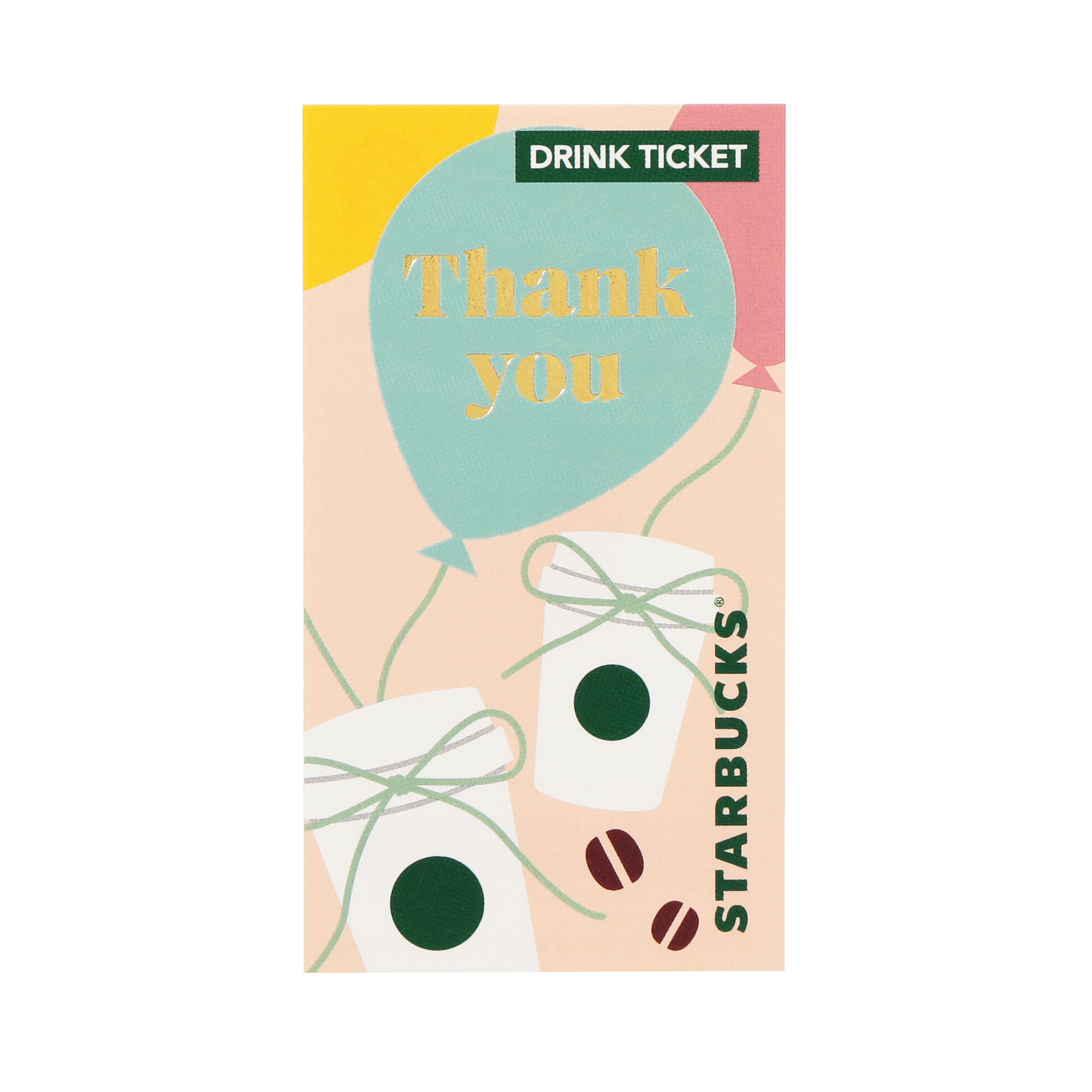 ビバレッジギフトミニカードThank You（ドリンクチケット付