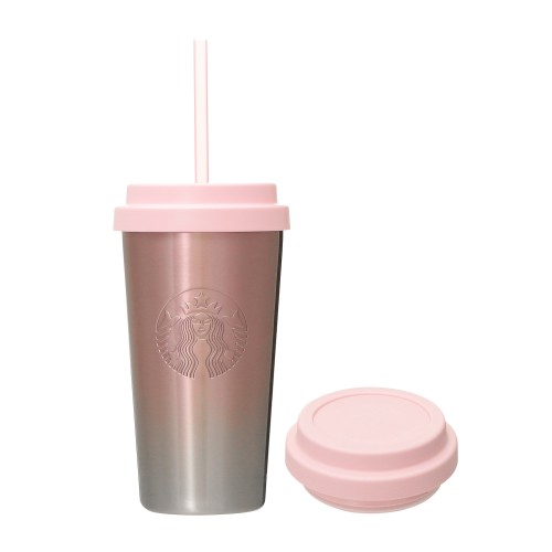 [3月12日20時オンラインストア先行発売]替えリッド付きステンレスタンブラーピンクグラデーション473ml