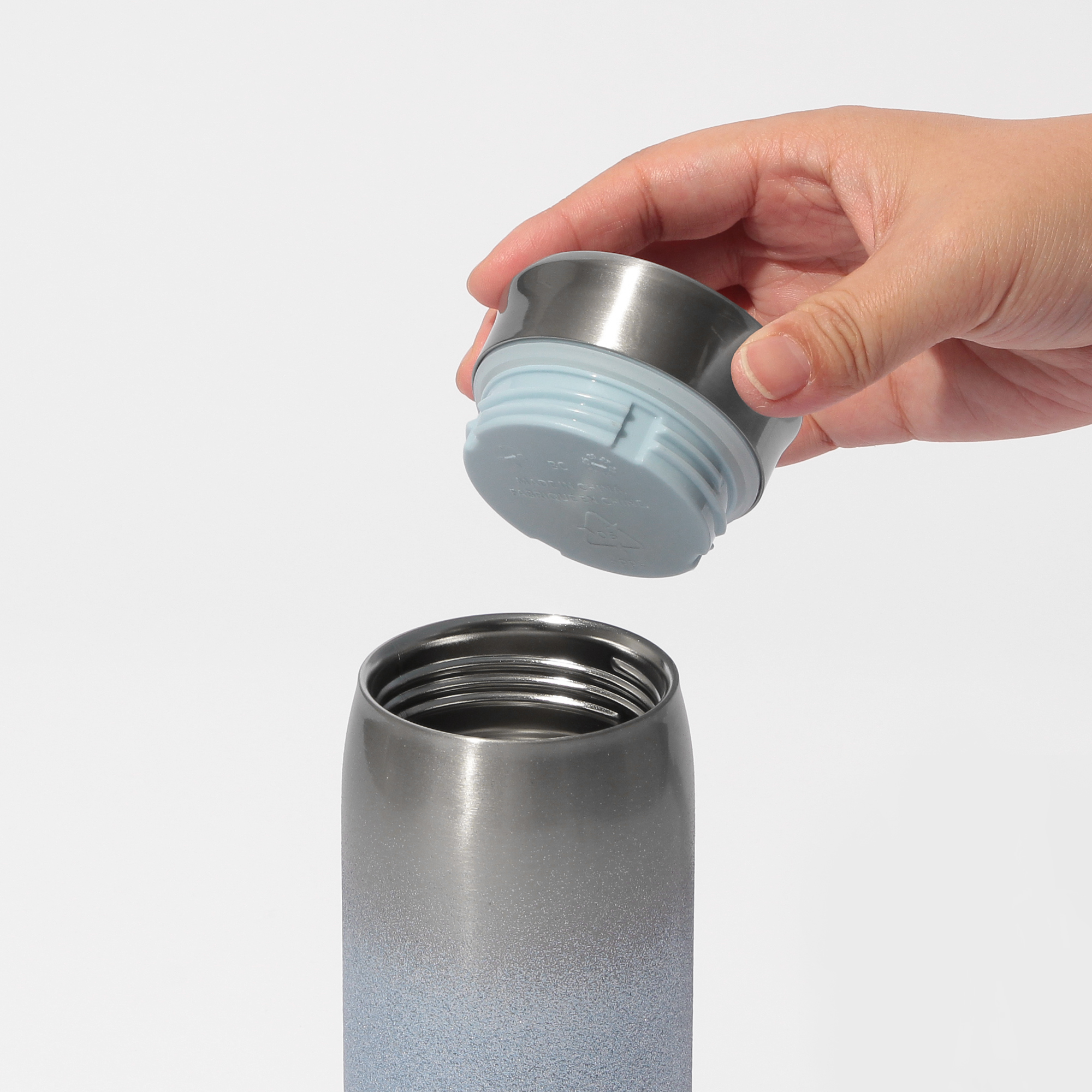 ステンレスボトルグリッターアイスブルーグラデーション355ml|ボトル