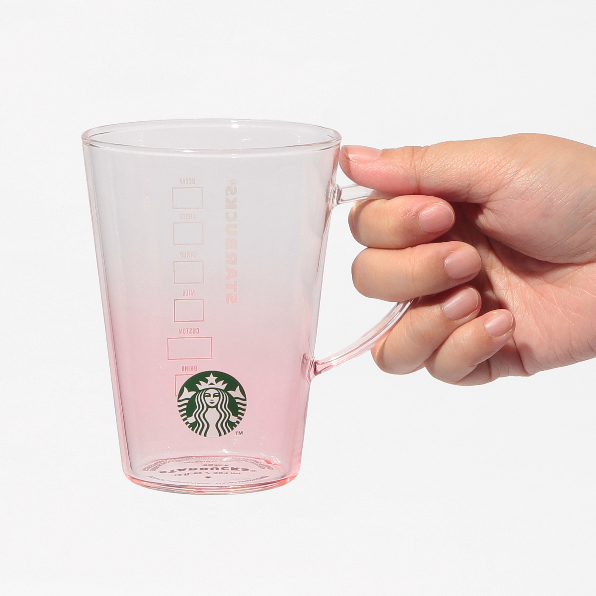 耐熱グラスマグピンクグラデーション384ml|マグカップ・グラス|mugs