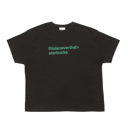[4月28日オンラインストア発売]thisisneverthat starbucks S/S Tシャツ オフブラック