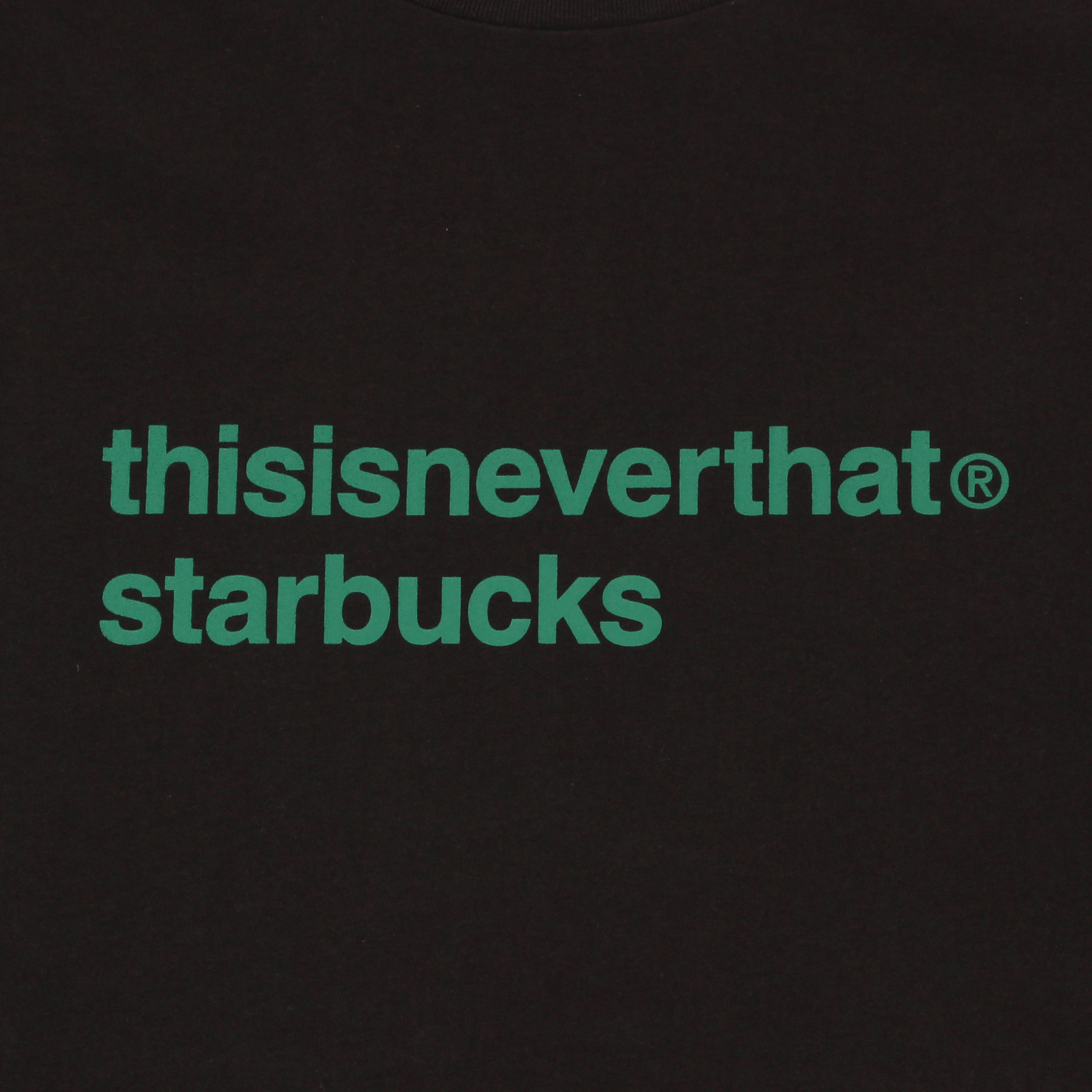 【Lサイズ】thisisneverthat Starbucks Tシャツ 黒 thisisneverthat starbucks S/S Tシャツ オフブラック|グッズ|goods