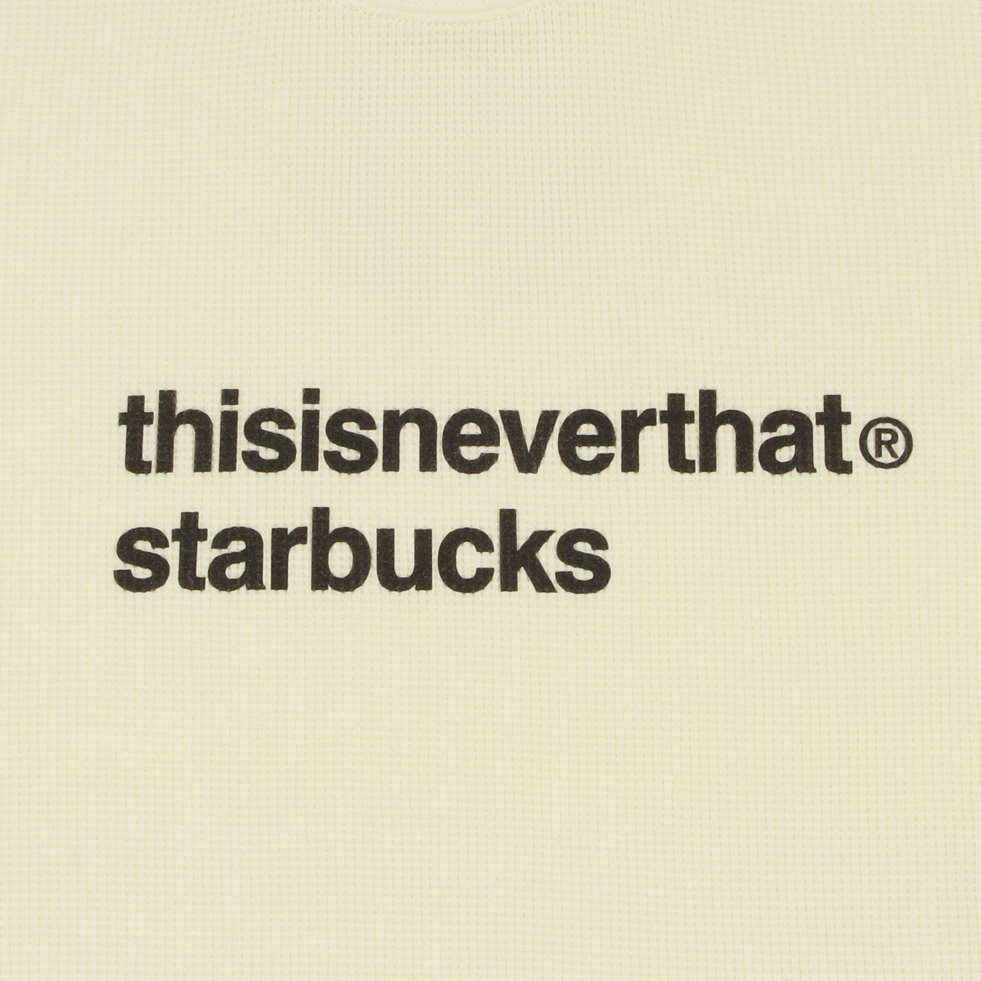 thisisneverthat starbucks L/S ワッフルTシャツ ホワイト|グッズ