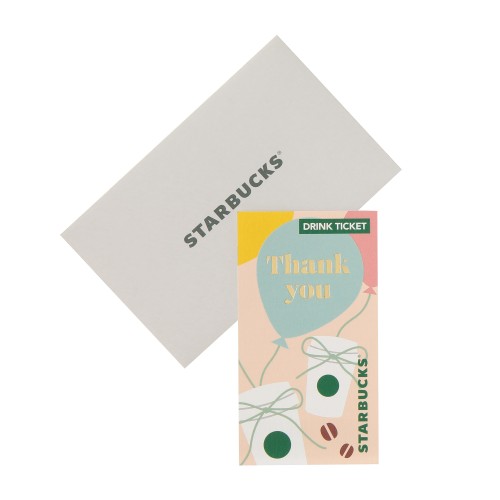 [4月7日20時オンラインストア先行発売]ビバレッジギフトミニカードThank You（ドリンクチケット付）