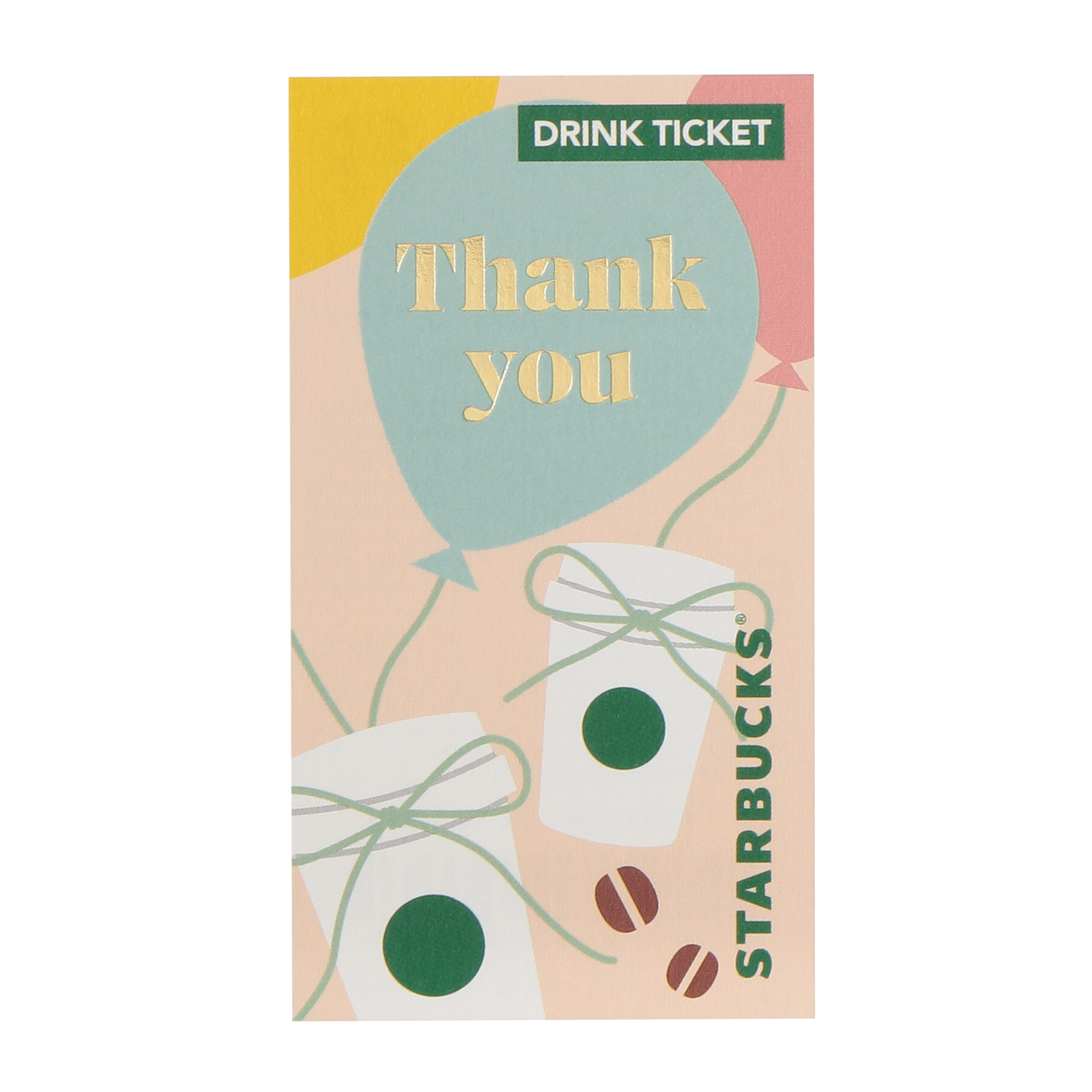ビバレッジギフトミニカードThank You（ドリンクチケット付