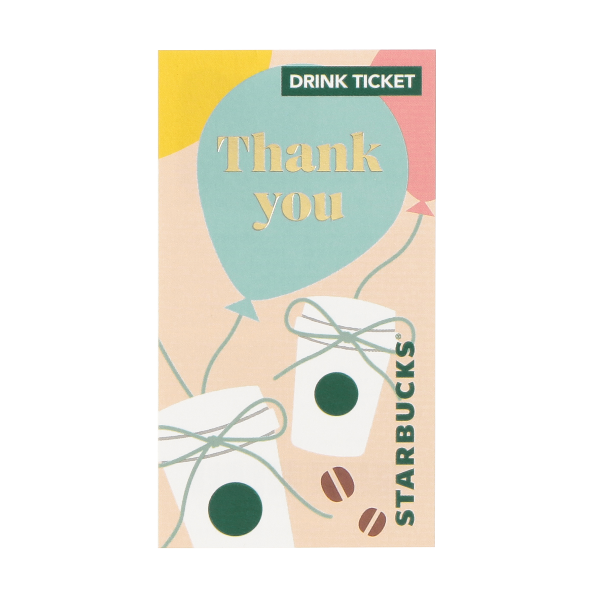スタバ　スプリングシーズンブレンド　プチギフト　thank you ビバレッジギフトミニカードThank You（ドリンクチケット付）|ドリンク