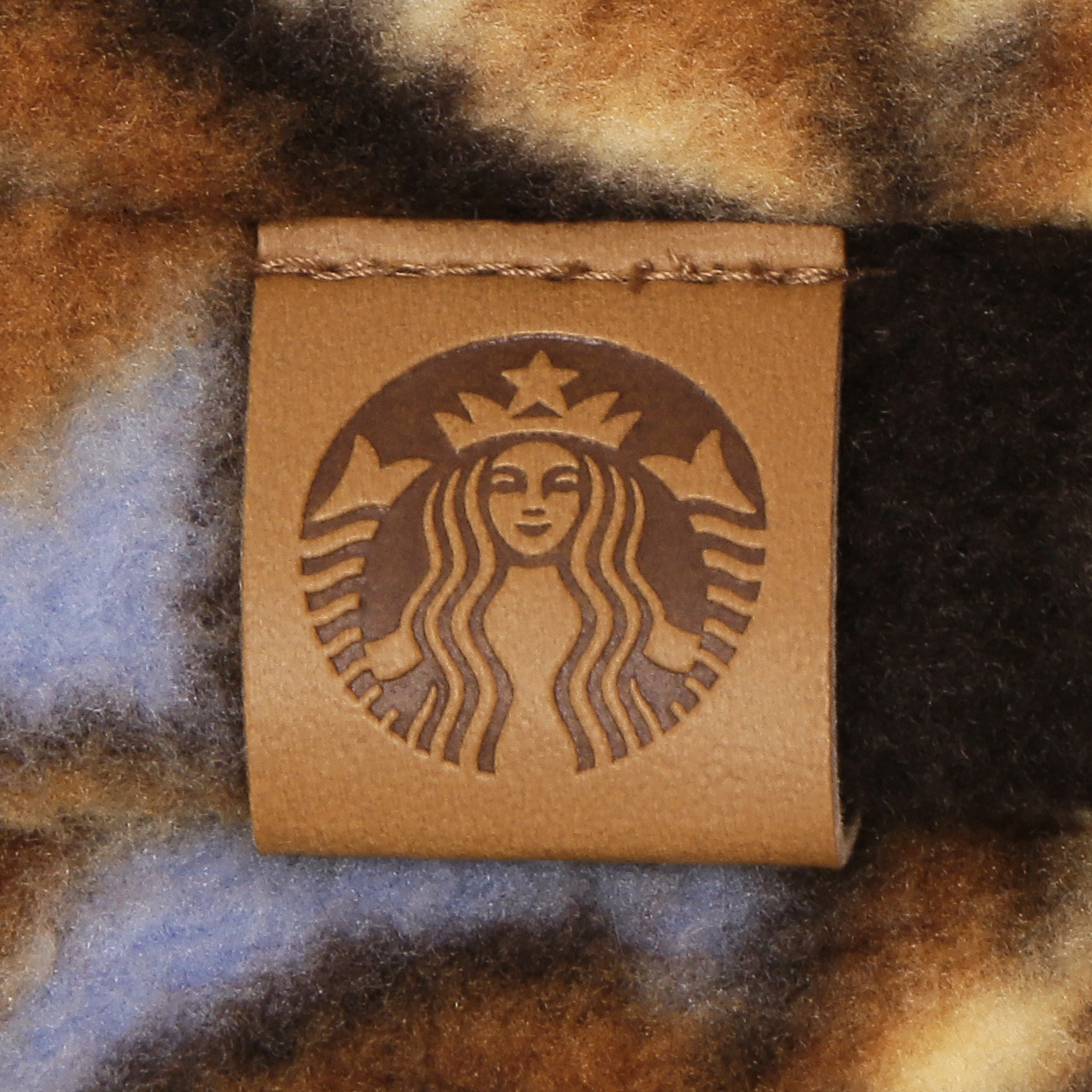 STARBUCKS STAND by BEAMS 総柄プリントフリースジップブルゾン 